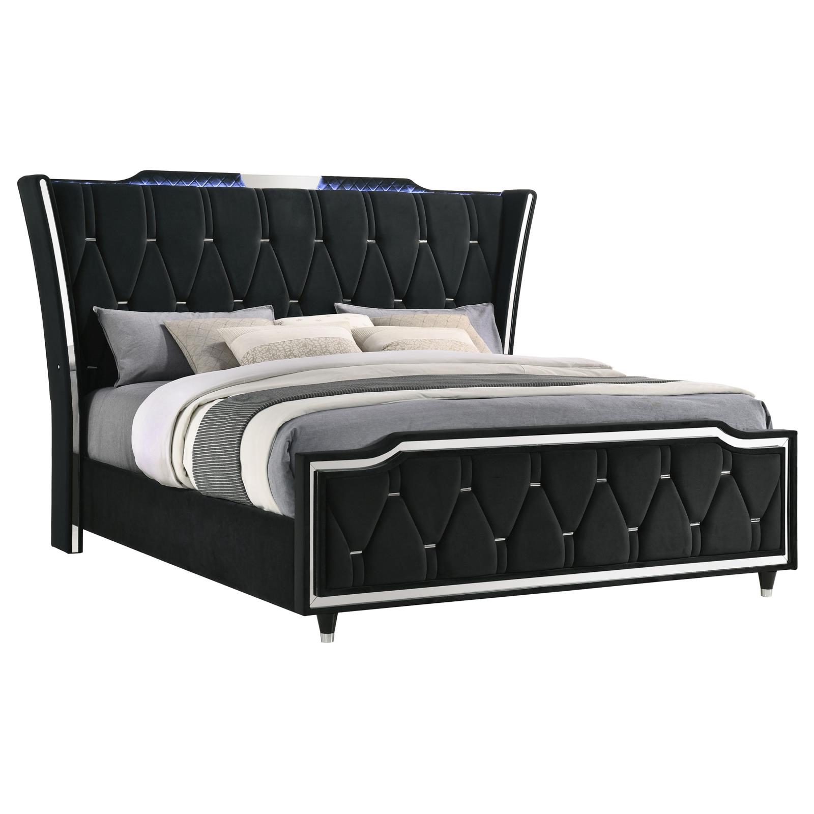 Lorient Eastern King LED Upholstered Bed - Image 16