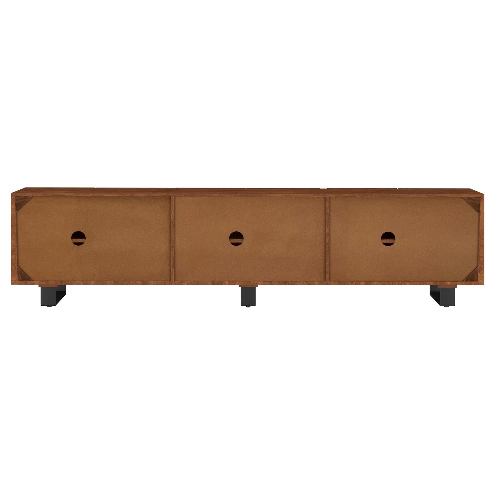 Trask 86-inch Wood TV Stand Media Console Mango Brown - Image 8