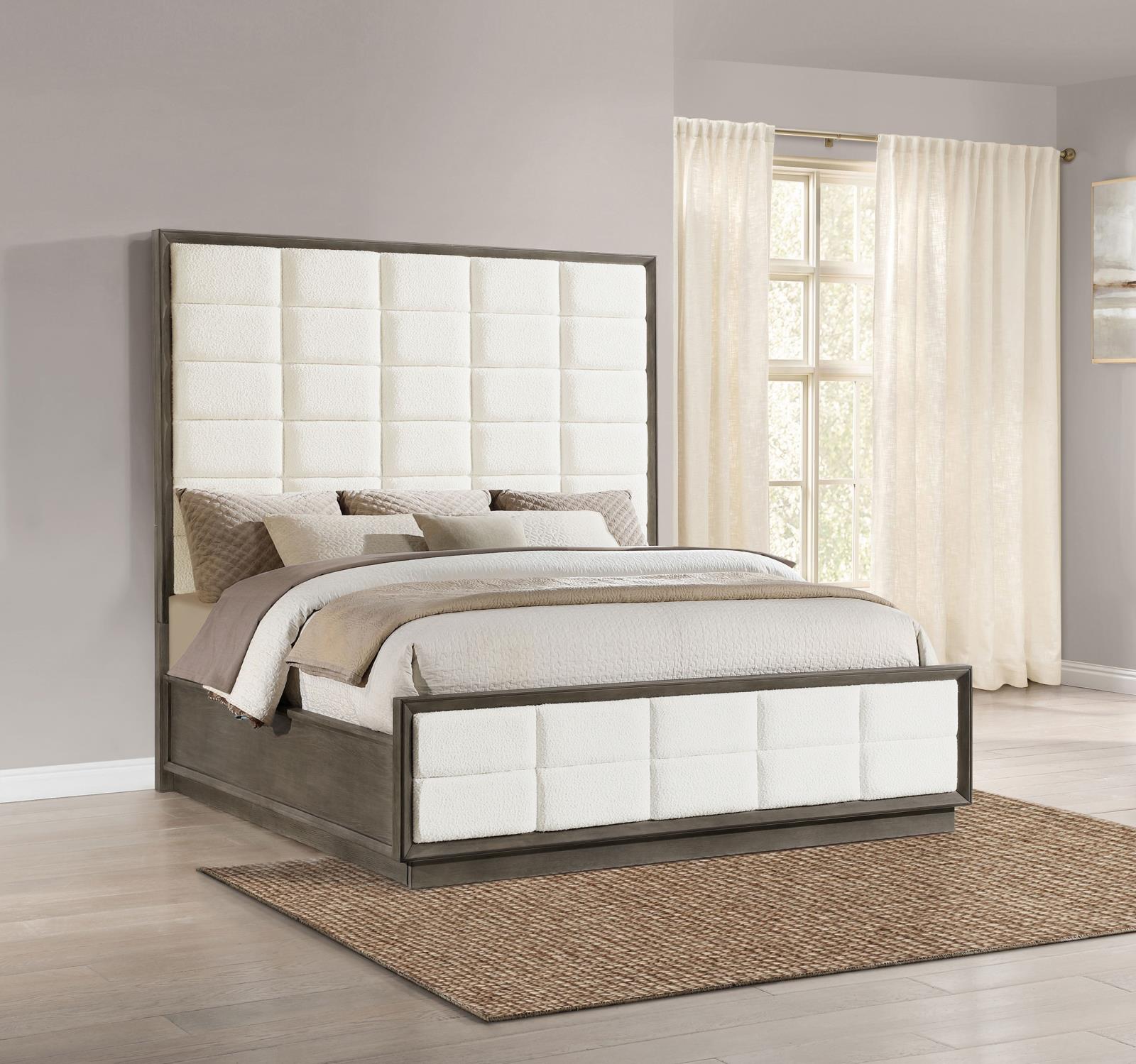 Durango 80-inch Eastern King Panel Bed Taupe Oak - Image 2
