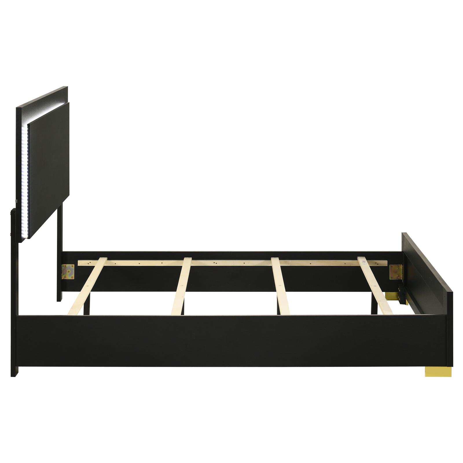 Marceline Wood Full LED Panel Bed - Image 6
