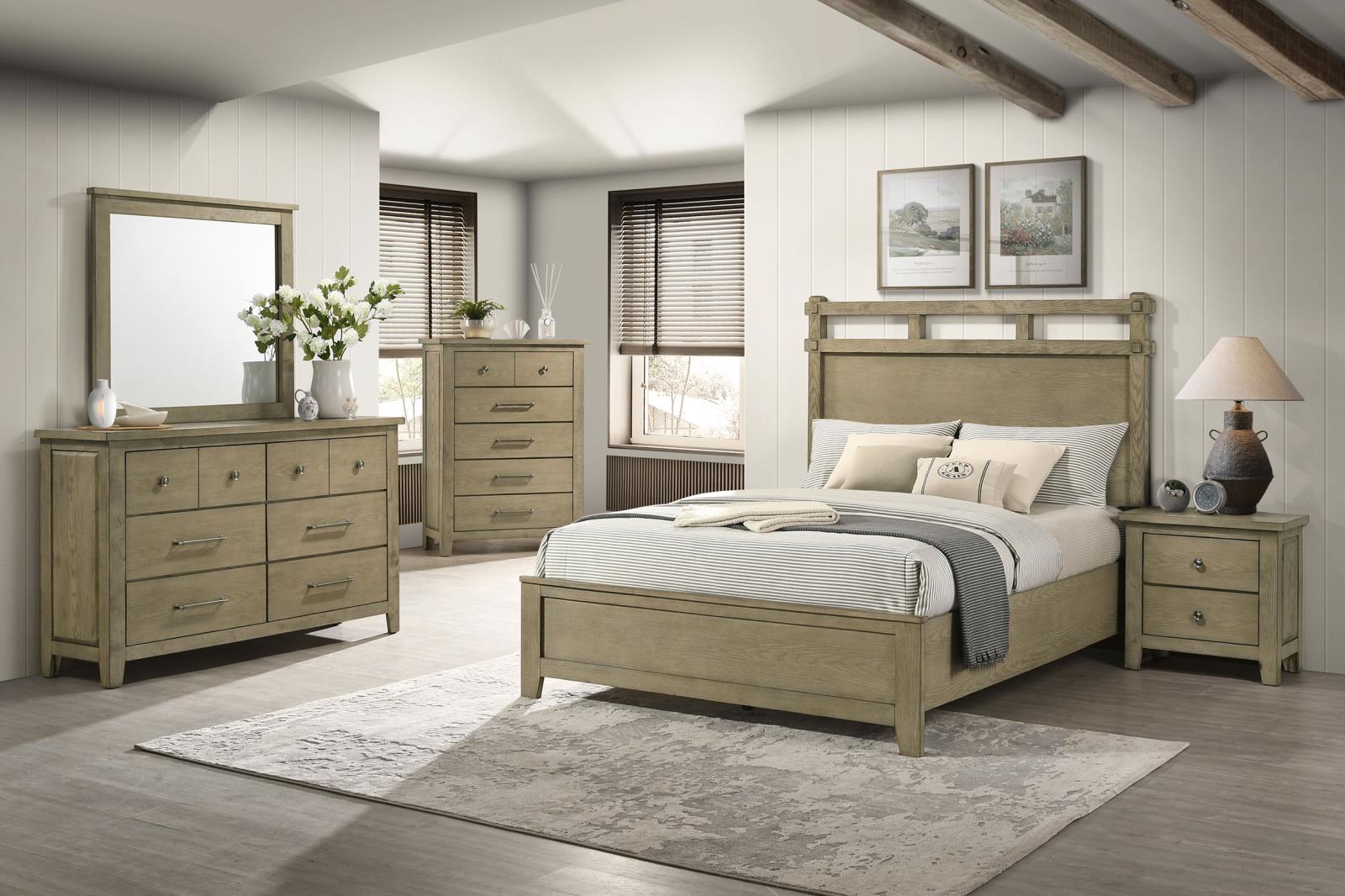 Hazlewood 5-drawer Bedroom Chest of Drawers Vineyard Oak - Image 13