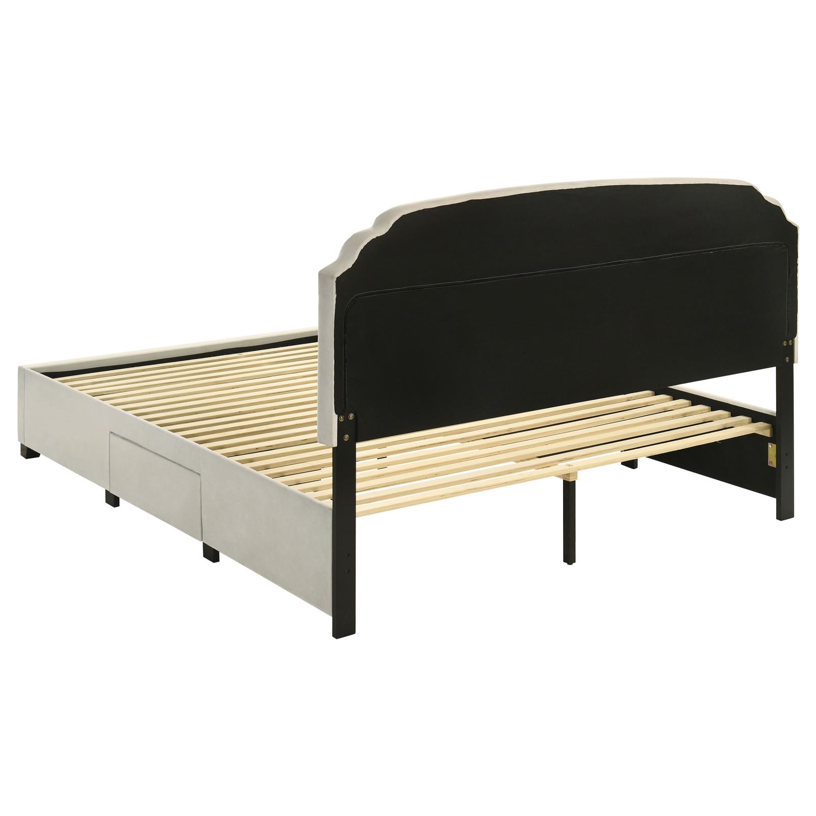 Marianna 4-drawer Upholstered Eastern King Storage Bed Cream - Image 9