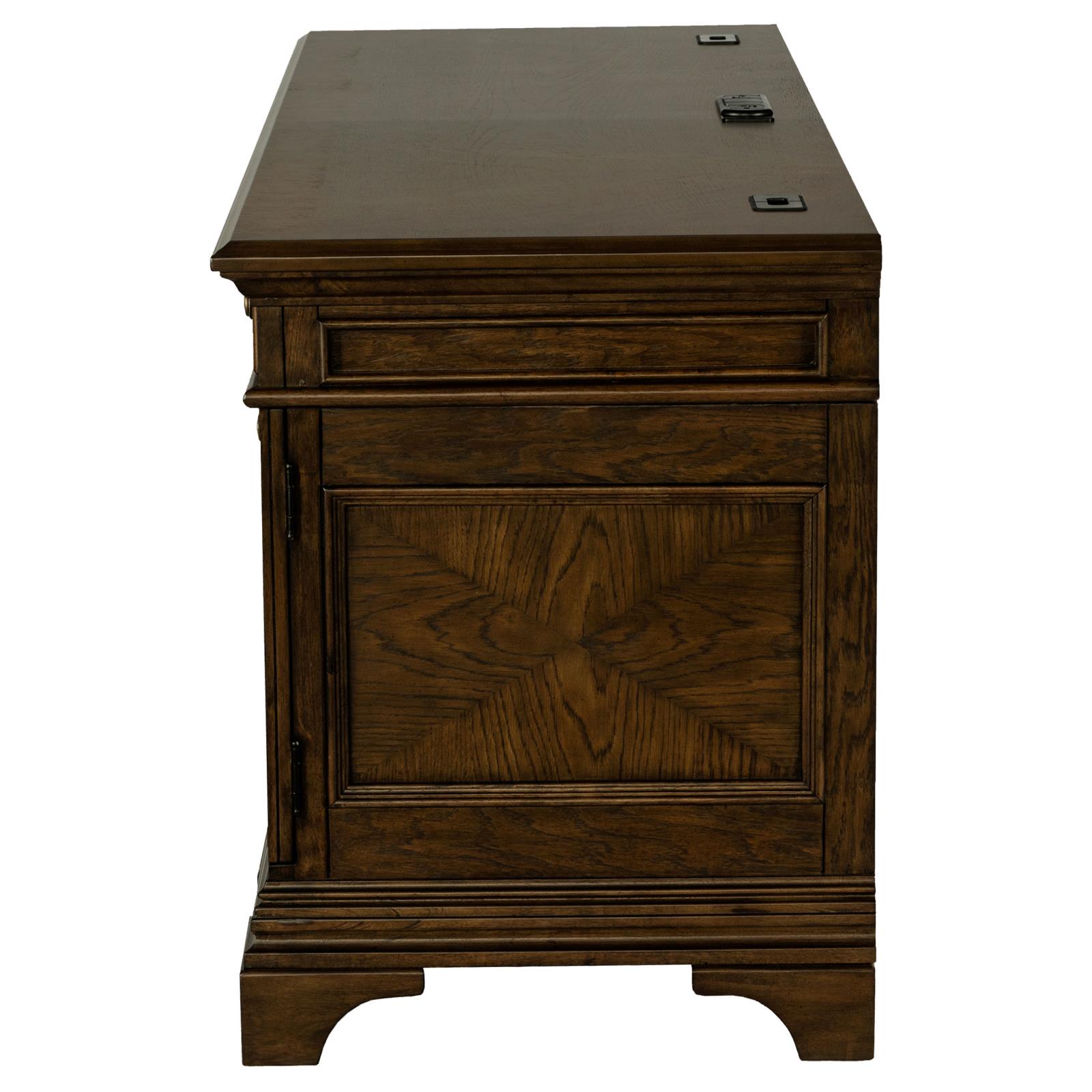 Hartshill 66-inch 5-drawer Credenza Office Desk Burnish Oak - Image 5