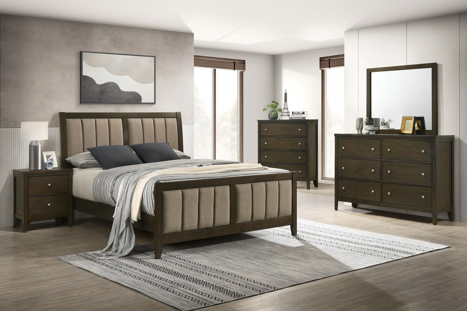Wilkes Transitional Rectangular Wood-Framed Dresser Mirror Dark Cocoa - Image 6