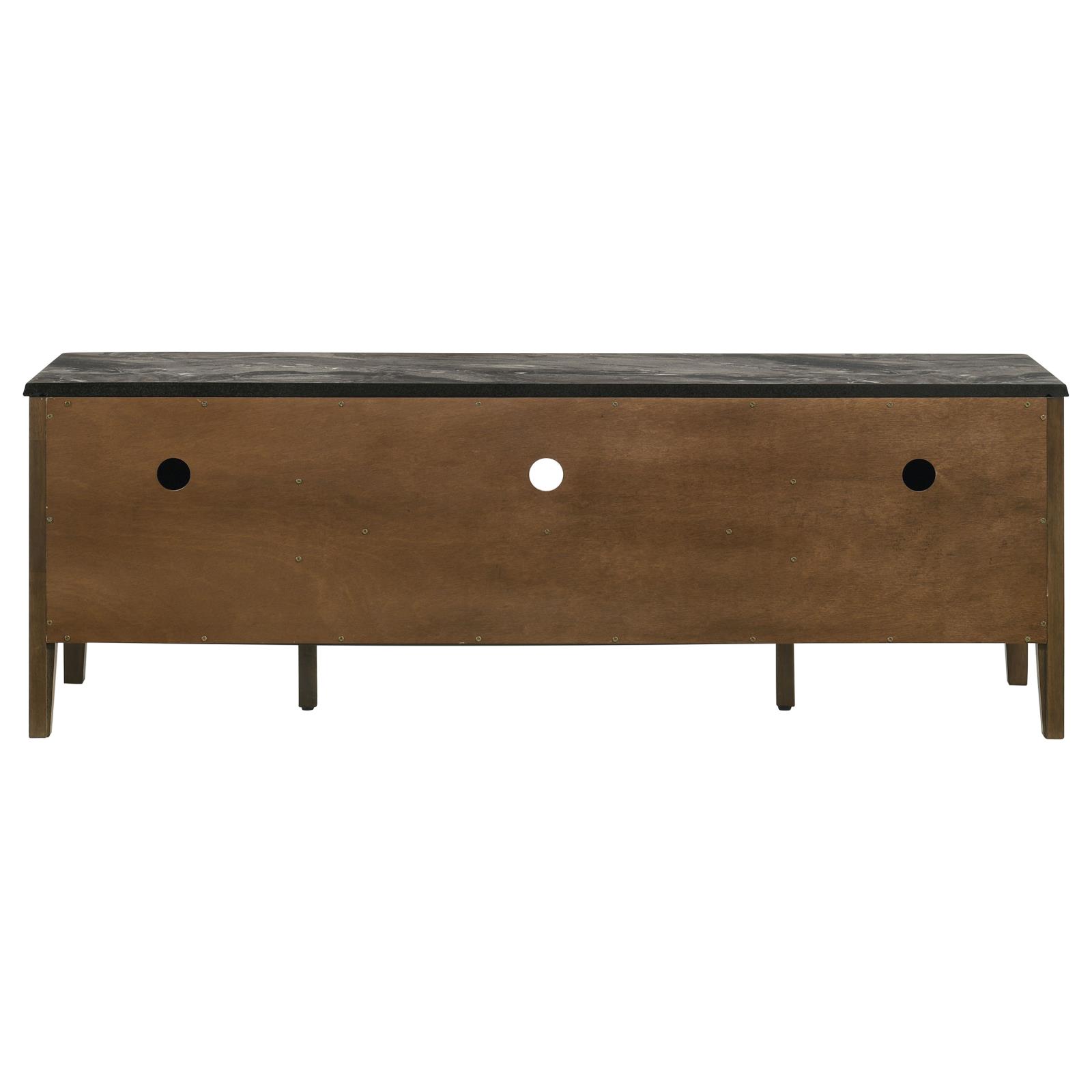 Bradley 63-inch 2-Door SmartTop TV Stand Smokey Grey and Brown - Image 8