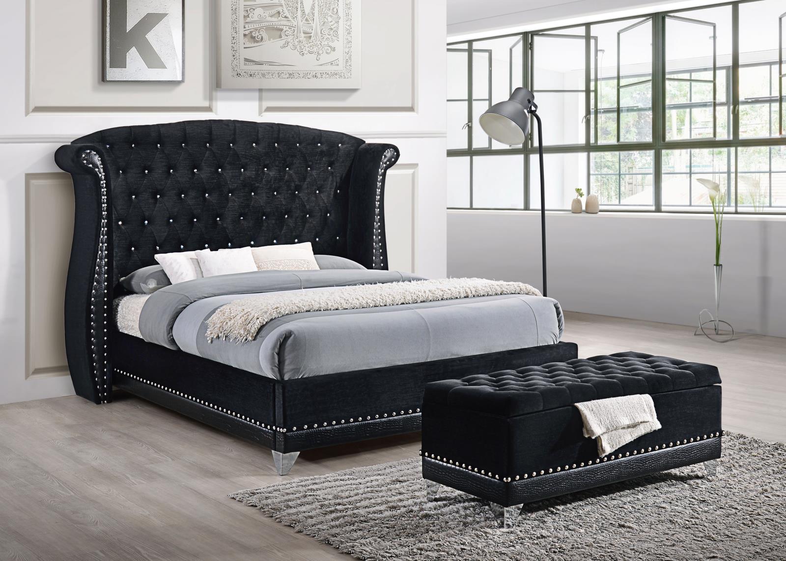 Barzini Upholstered Queen Wingback Bed - Image 5