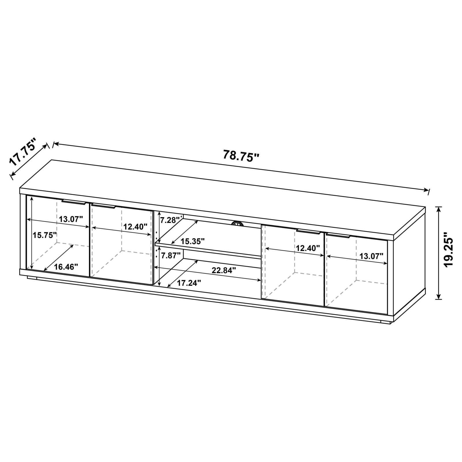 Ingram 4-Door TV Stand for TVs up to 85 Inches Latte - Image 10