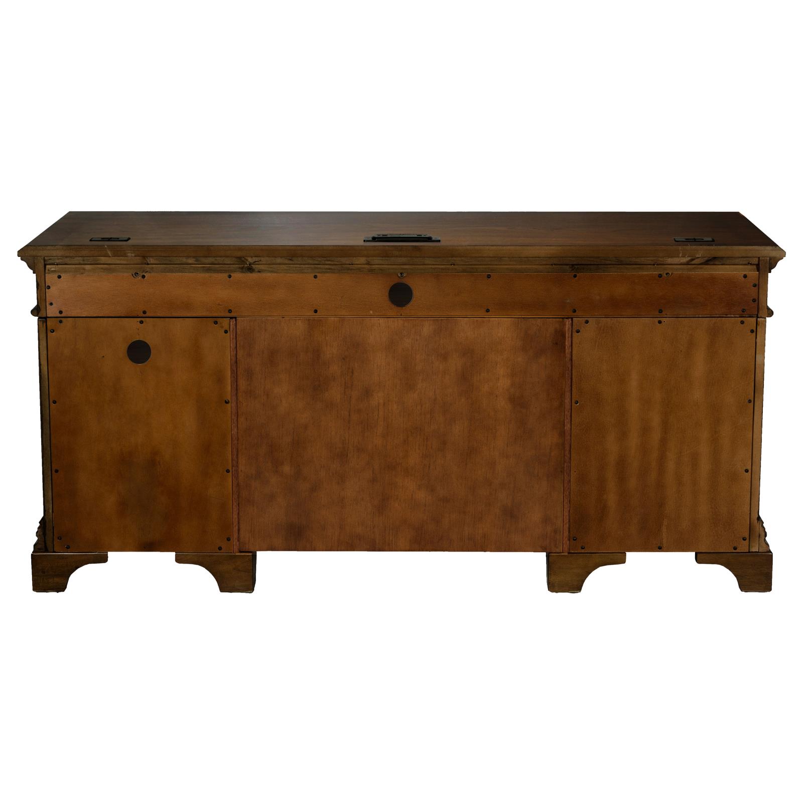 Hartshill 66-inch 5-drawer Credenza Office Desk Burnish Oak - Image 7