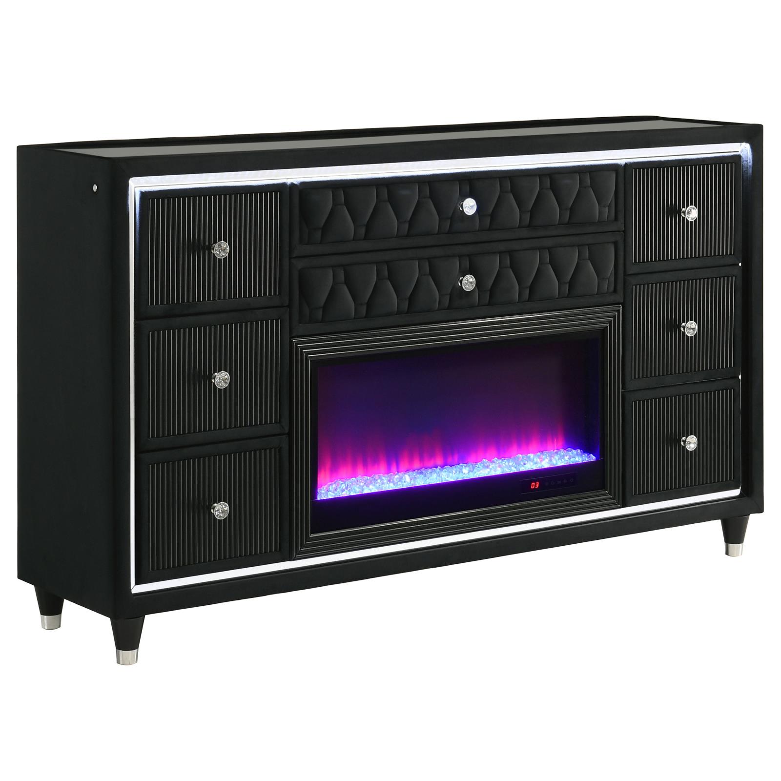 Lorient 4-piece Queen Bedroom Set Black - Image 7