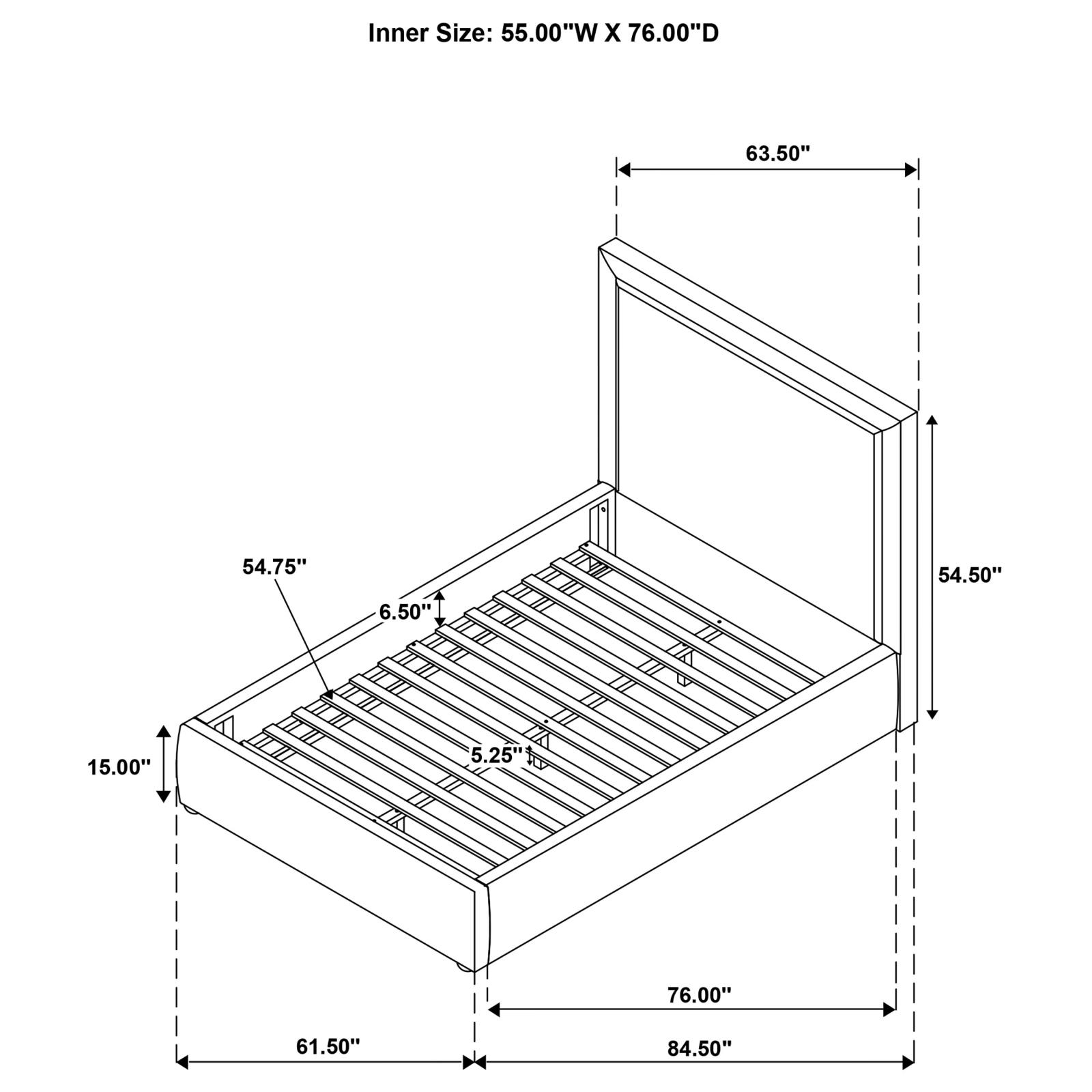 Lawson 54-inch Upholstered Full Panel Platform Bed Mushroom - Image 9
