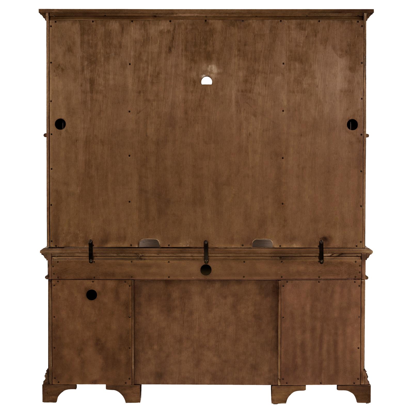 Hartshill 66-inch 5-drawer Credenza with Hutch Burnished Oak - Image 7