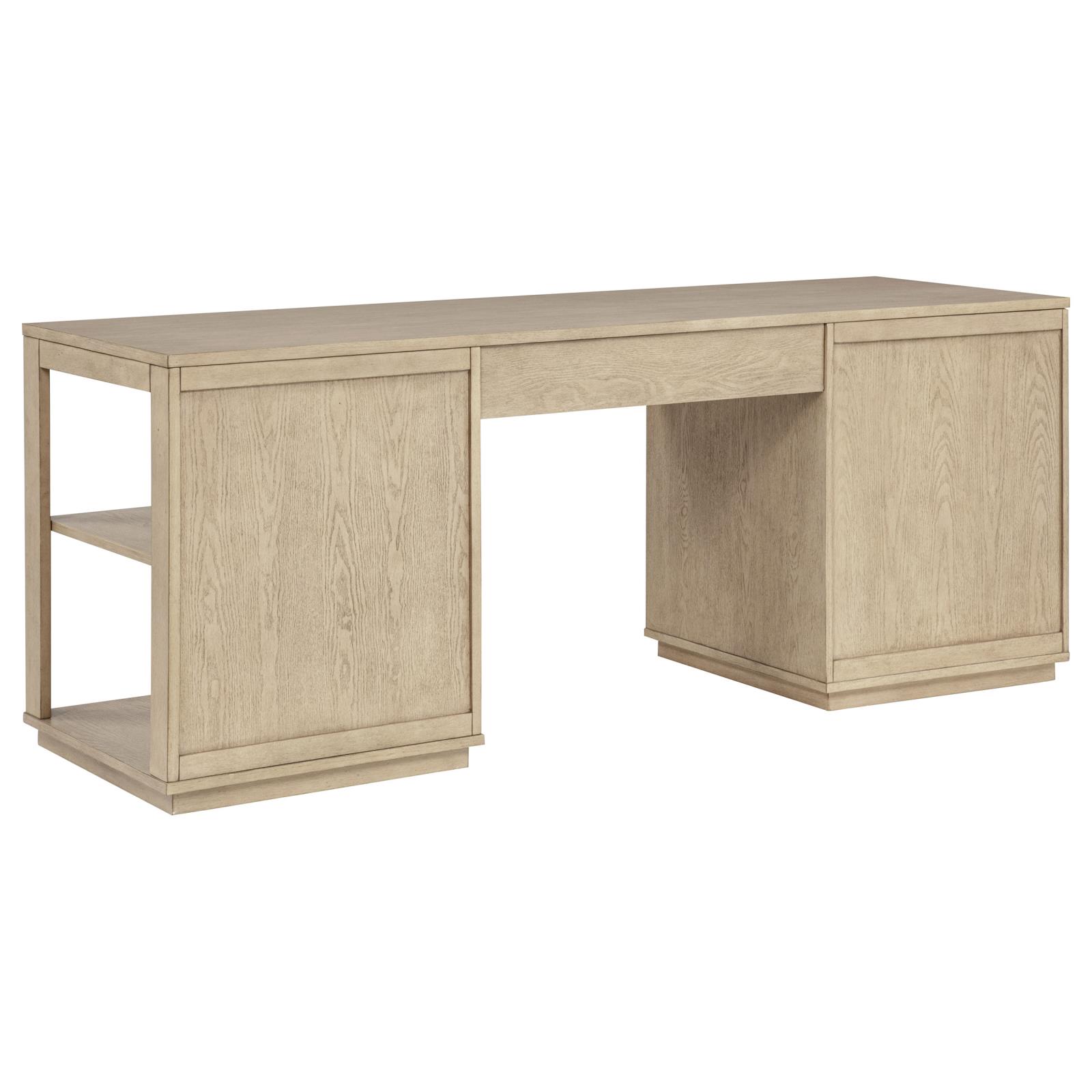 Harkes 75-inch 3-drawer Computer Desk with Adjustable Shelf Light Elm - Image 5