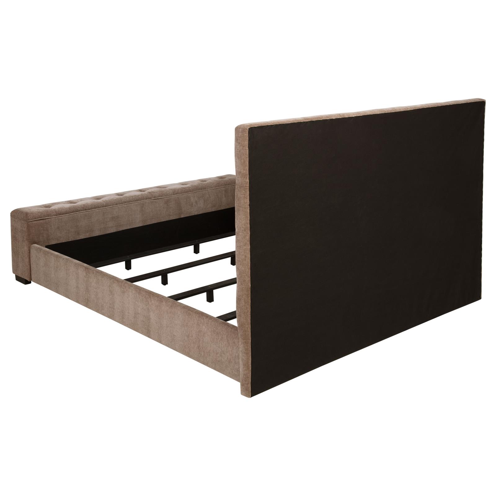 Senna Upholstered California King Audio Flame Visualizer Bed Brown - Image 5