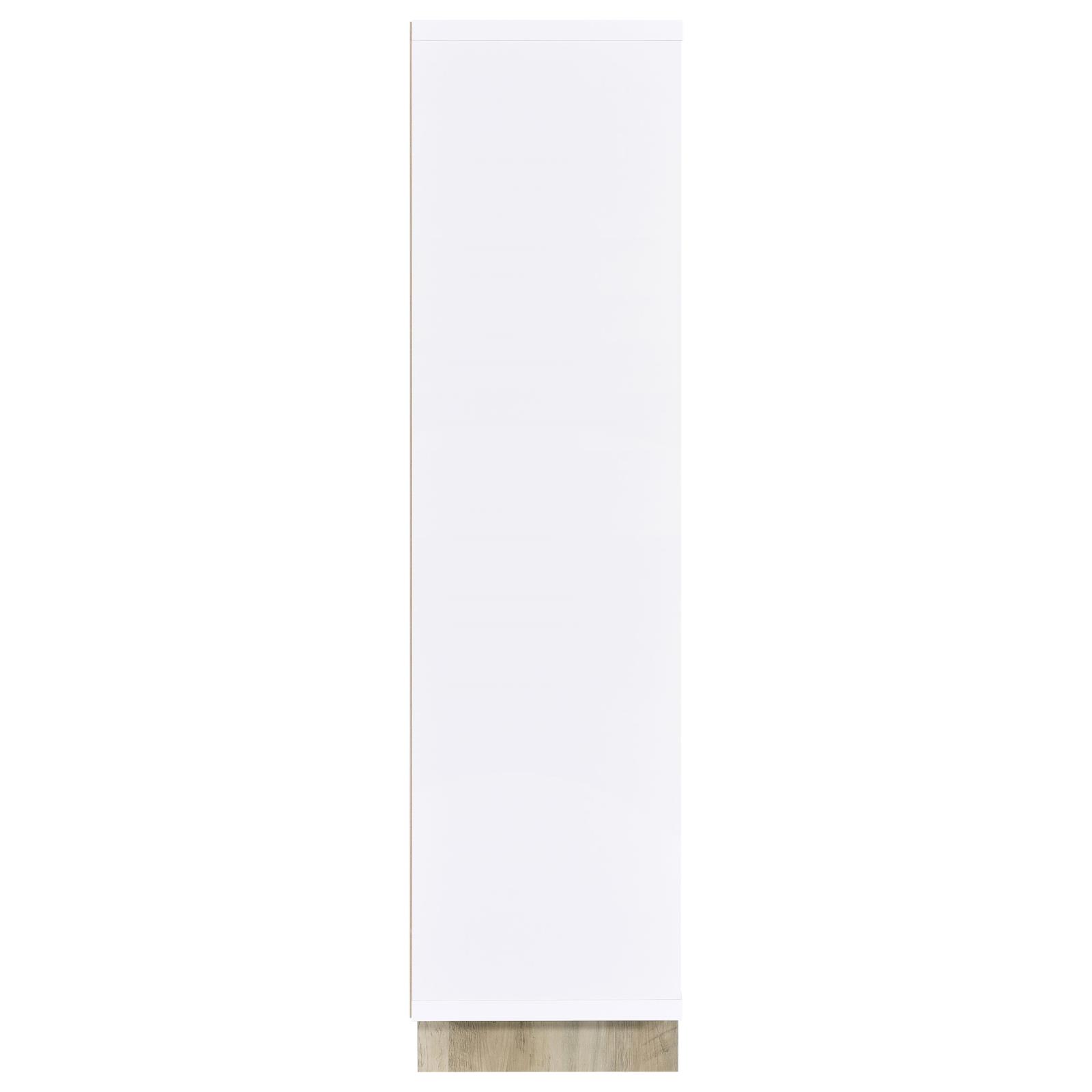 Dalton 65-inch 6-shelf Bookcase White and Distressed Pine - Image 8