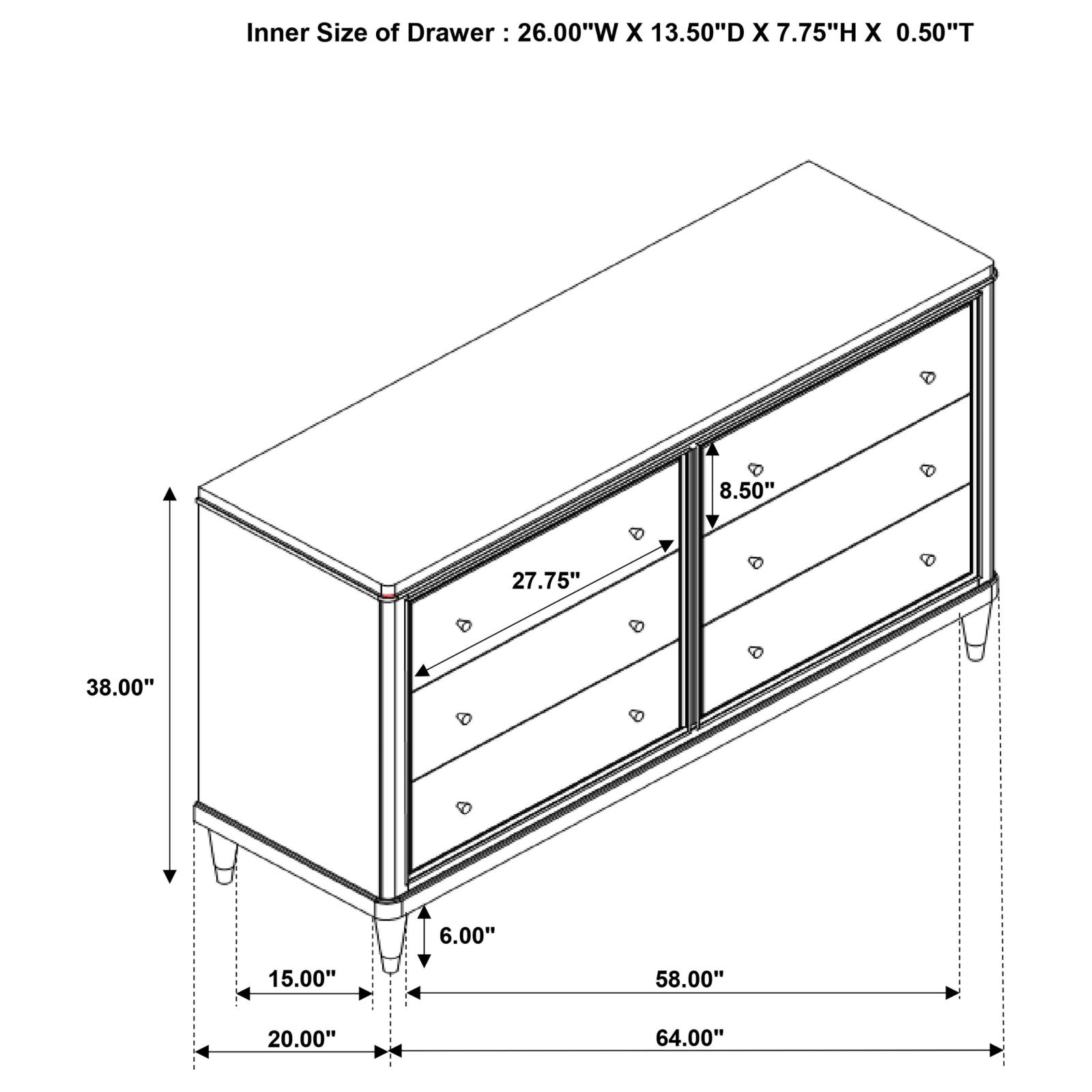Emberlyn 6-drawer Dresser Brown - Image 13
