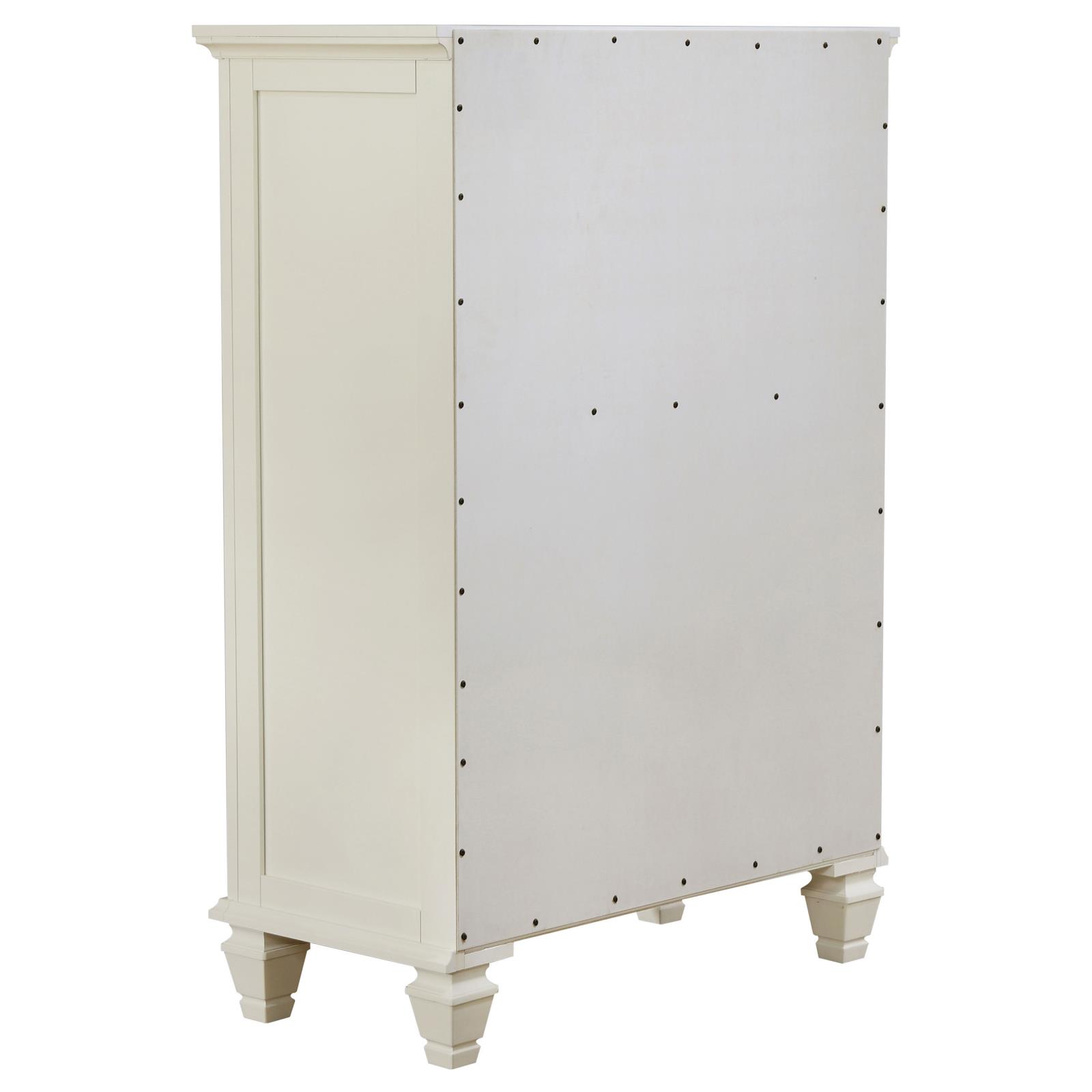 Sandy Beach 5-drawer Bedroom Chest Cream White - Image 6