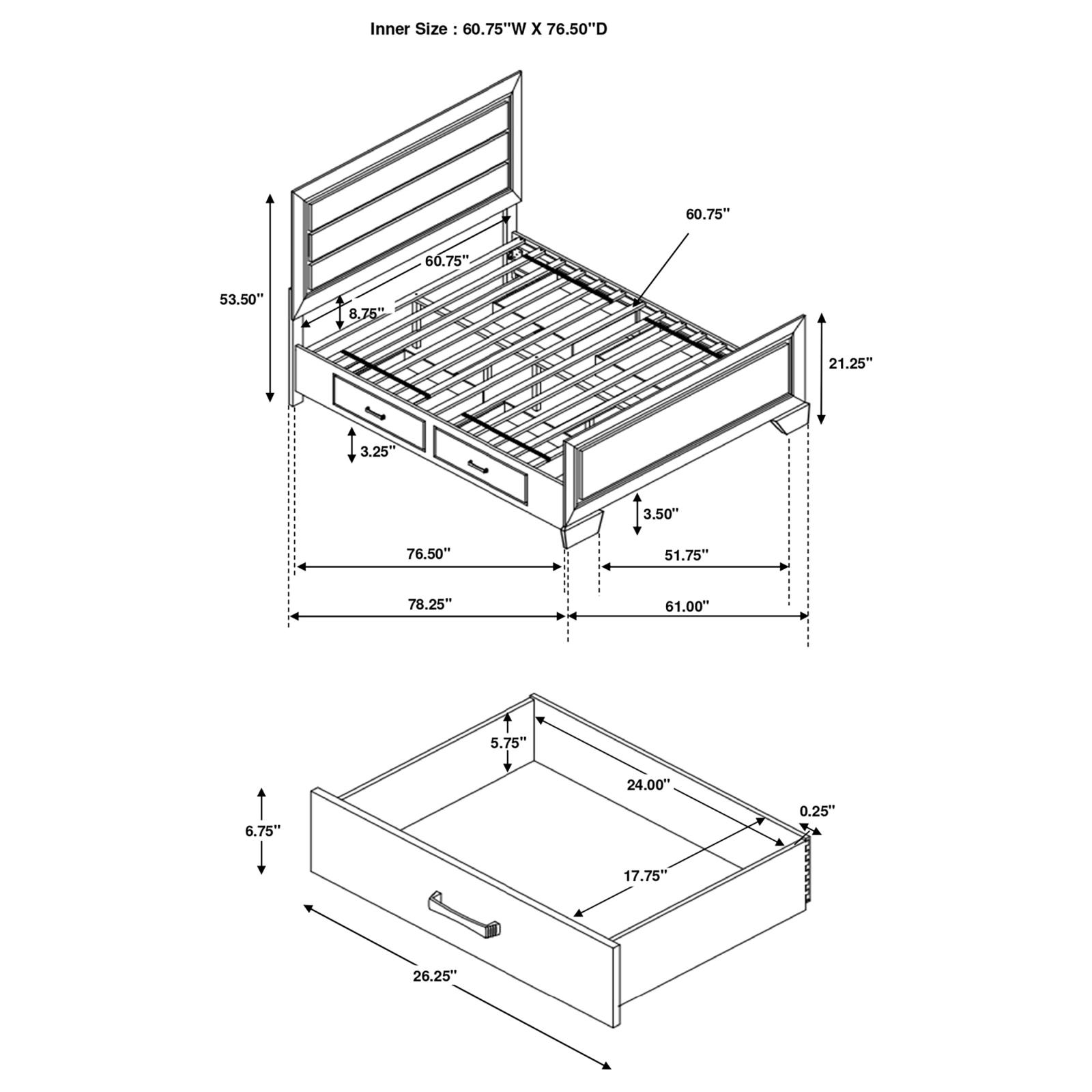 Kauffman Wood Queen Storage Panel Bed Dark Cocoa - Image 13