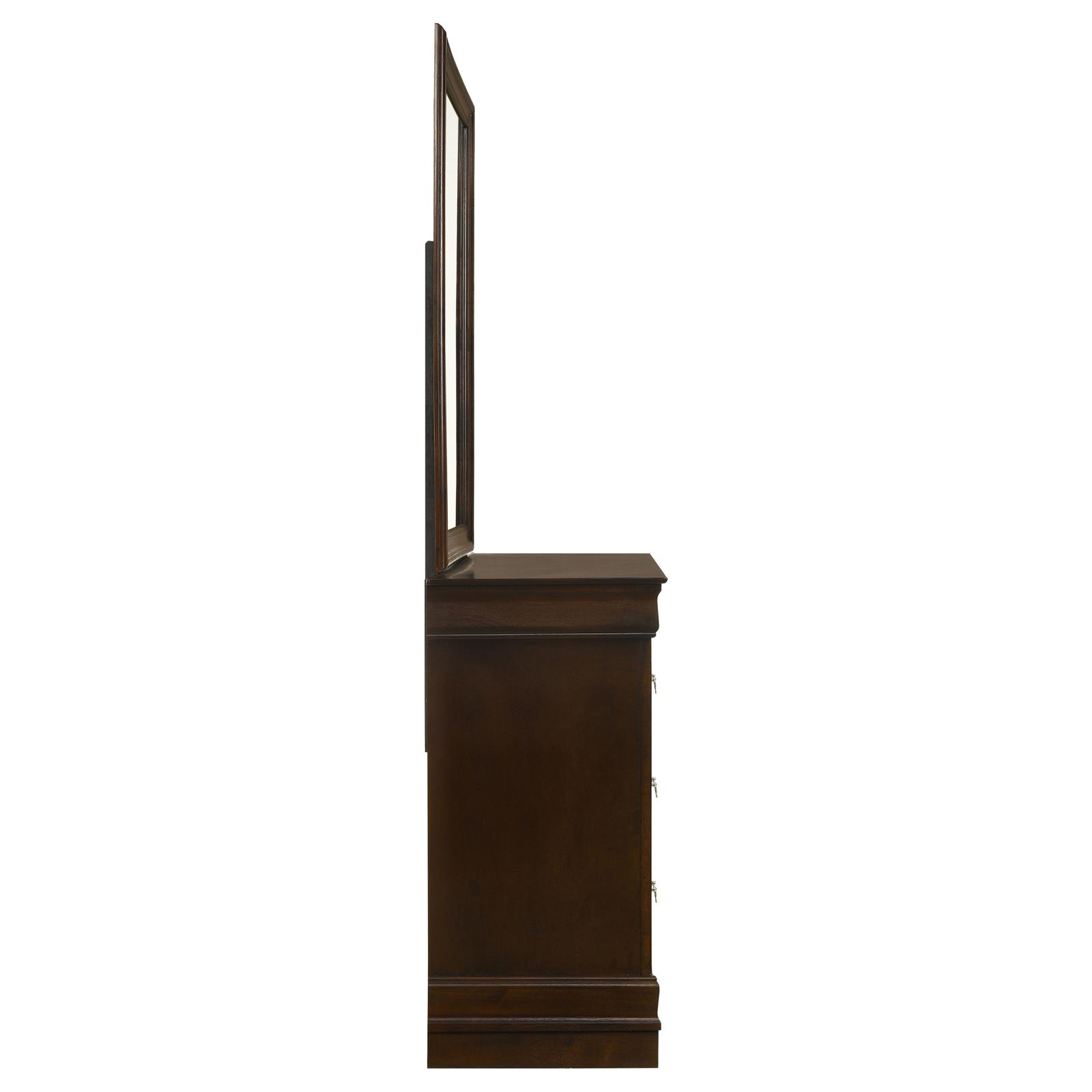 Louis Philippe 6-drawer Dresser with Mirror Cappuccino - Image 9