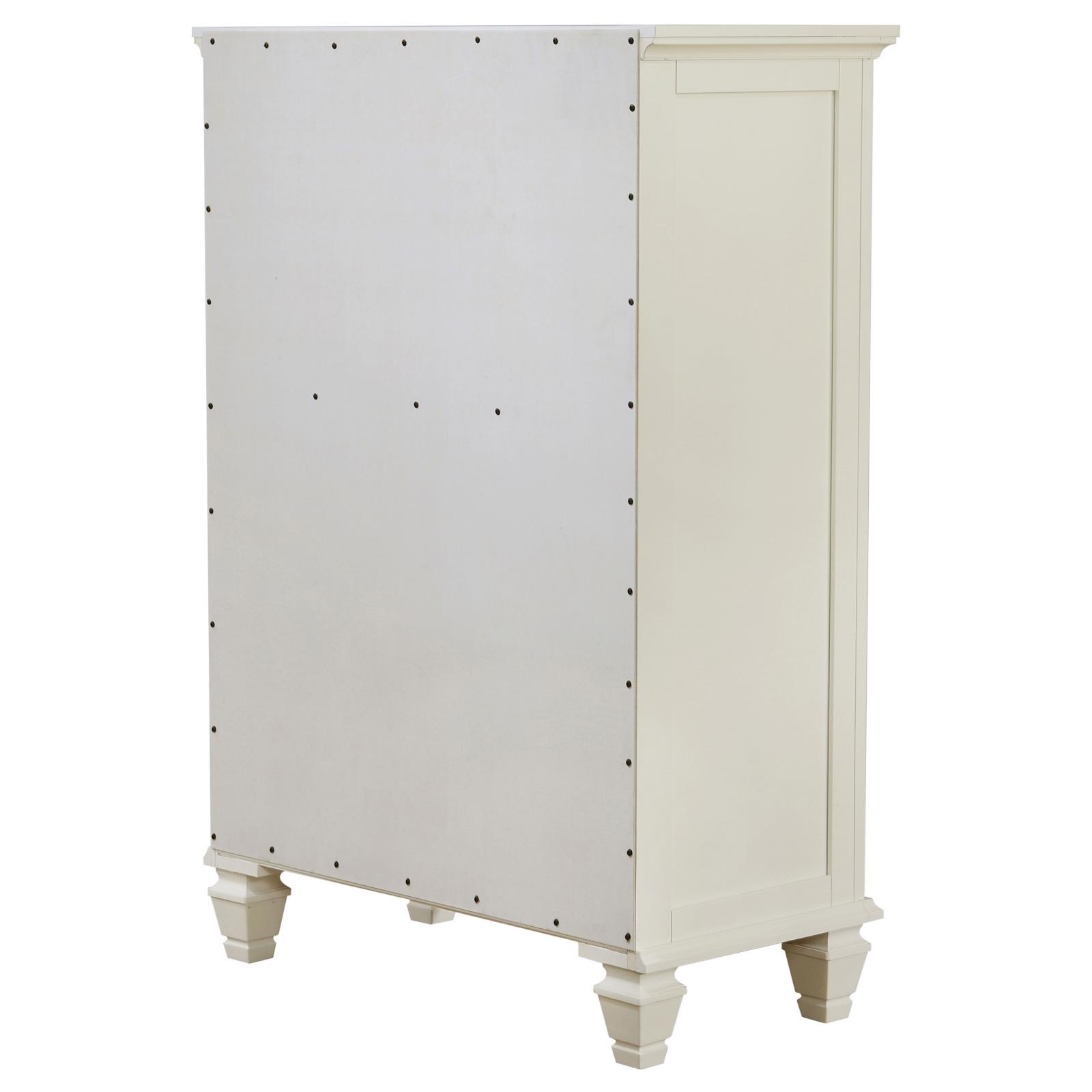 Sandy Beach 5-drawer Bedroom Chest Cream White - Image 8