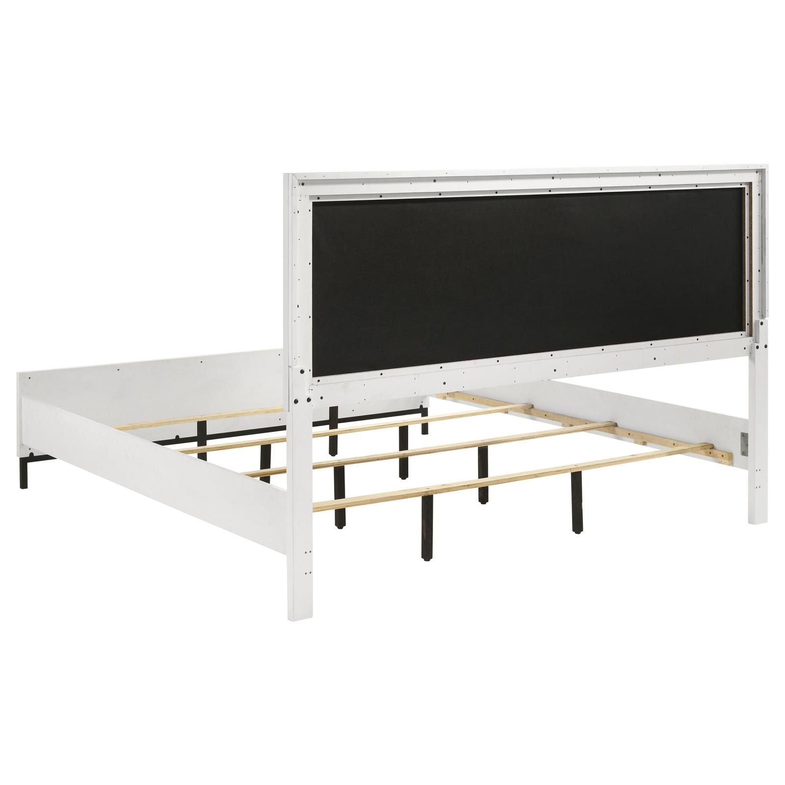 Sonora Eastern King Upholstered Panel Bed White - Image 4