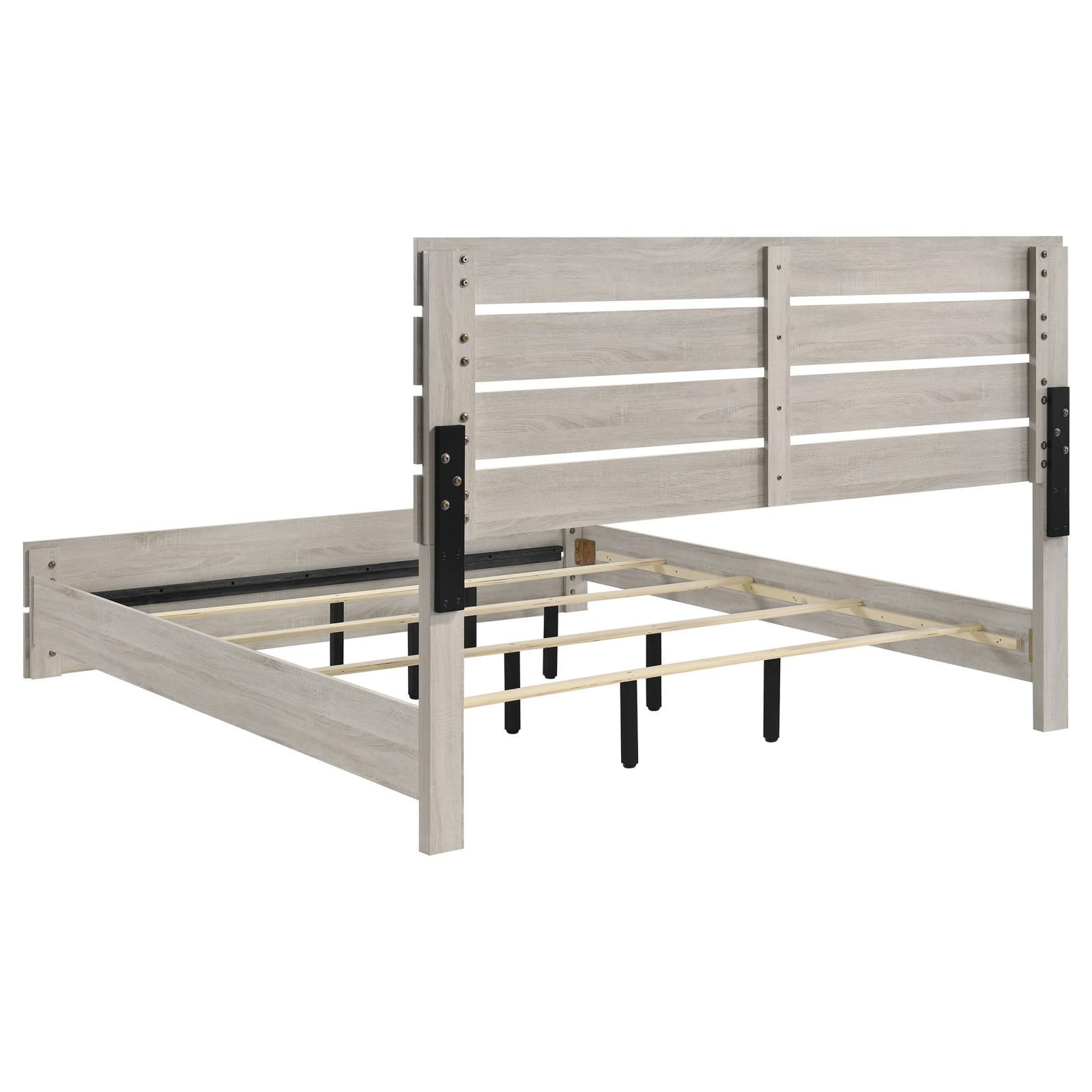 Brantford Wood Eastern King Panel Bed Coastal White - Image 5