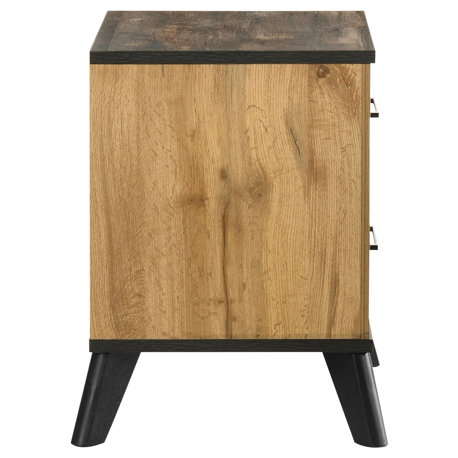Kaywood 2-drawer Nightstand Bedside Table Natural Pine - Image 6