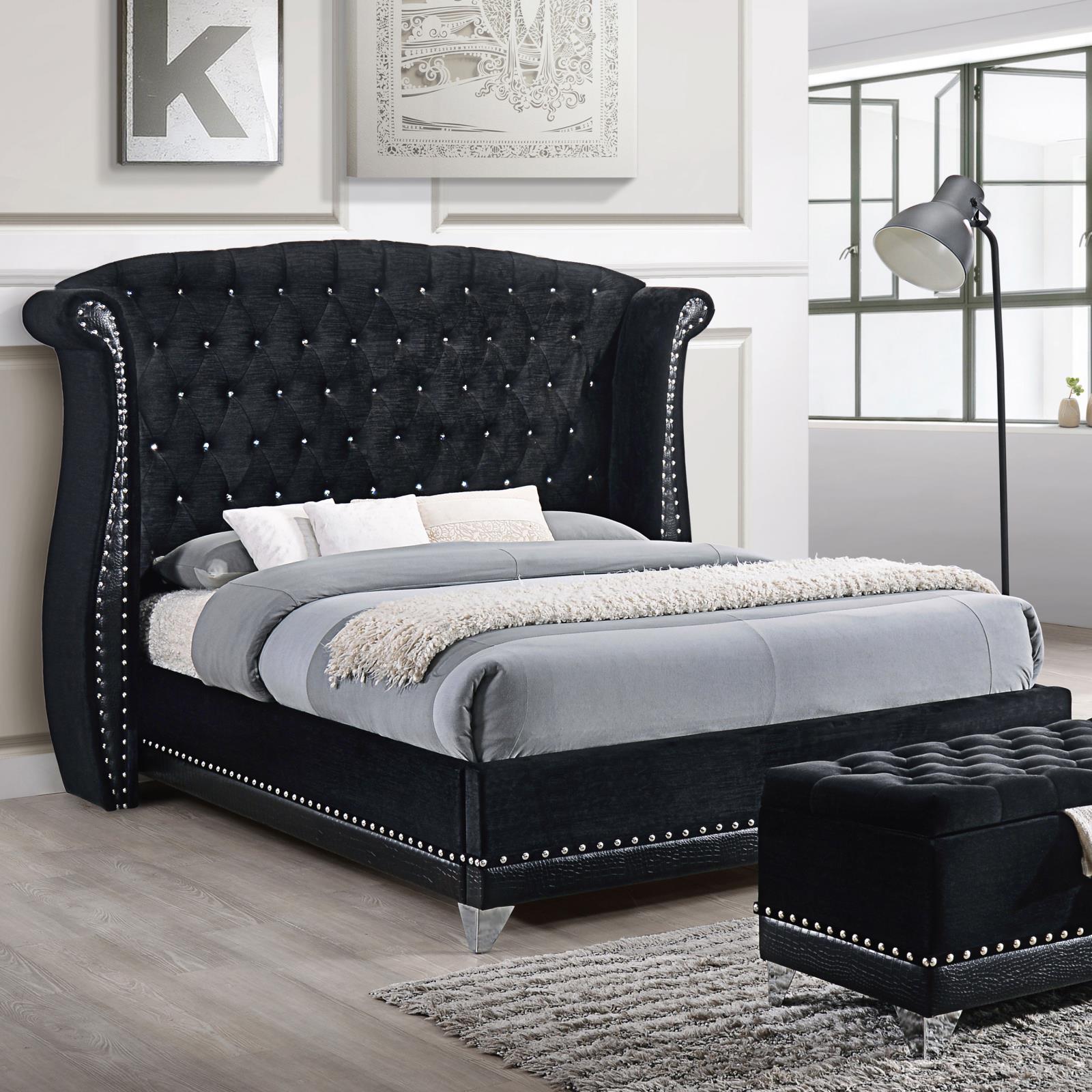 Barzini Upholstered Queen Wingback Bed - Image 3