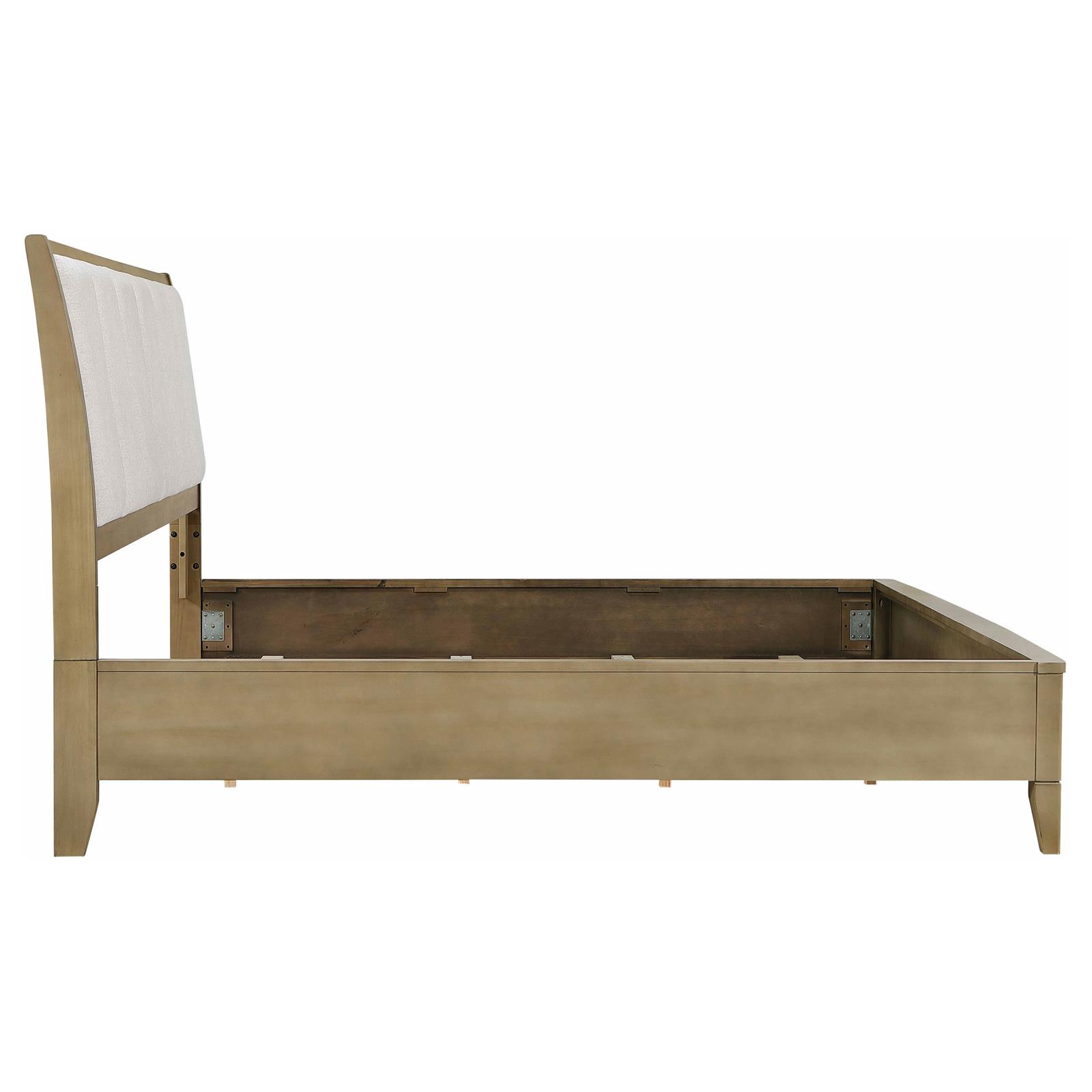 Granada Upholstered Eastern King Panel Bed Natural Pine - Image 6