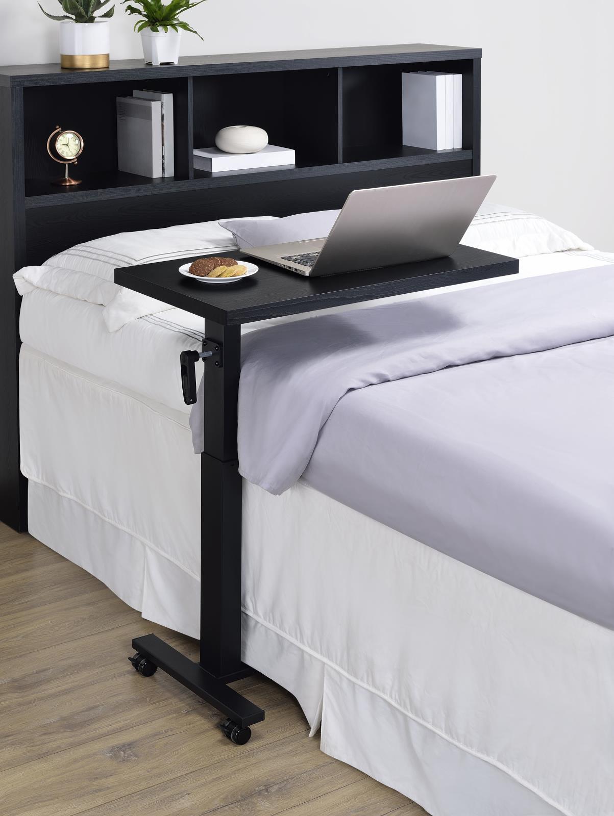 Westpark Height Adjustable Mobile Bedroom C-Table Black - Image 2