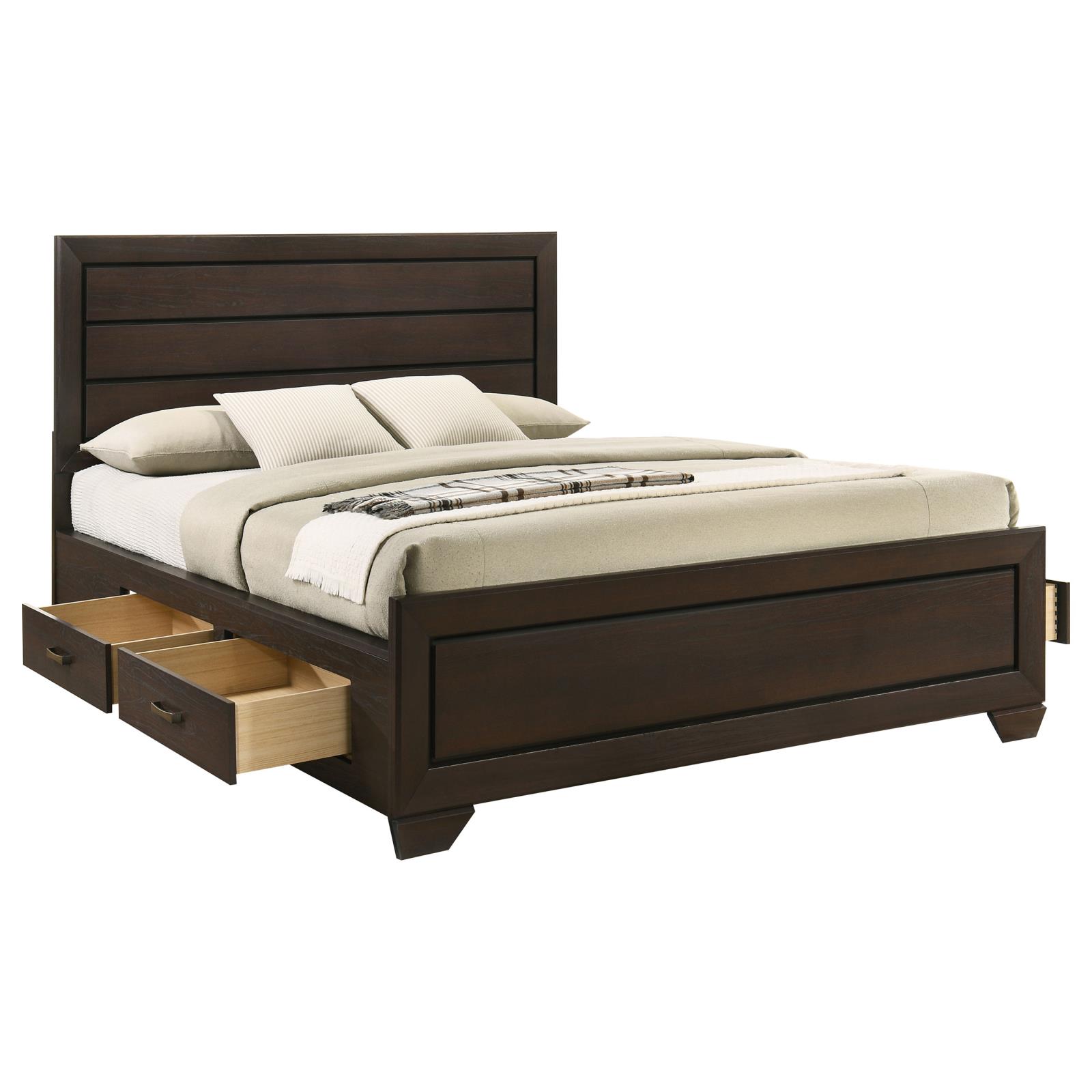 Kauffman Wood California King Storage Panel Bed Dark Cocoa - Image 6