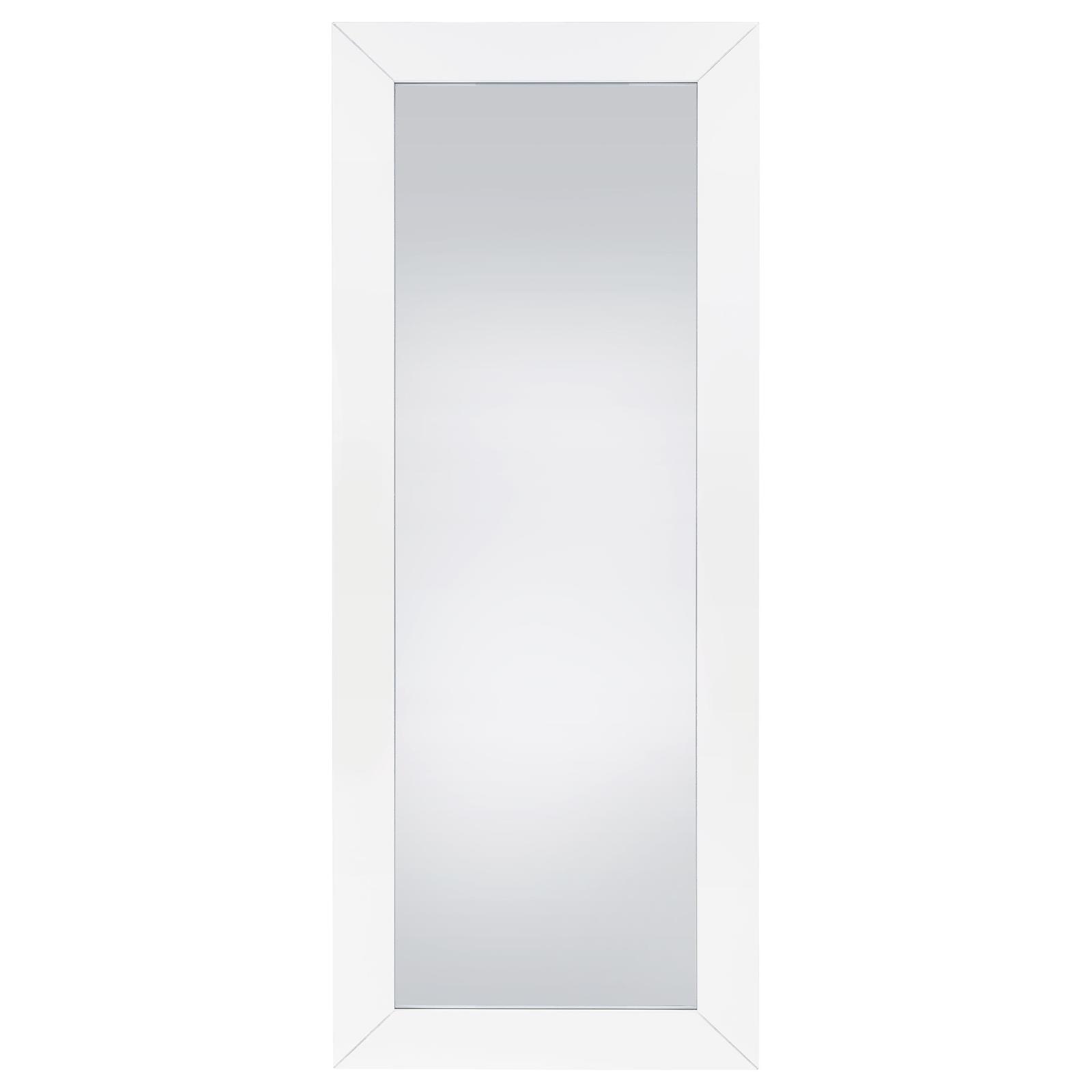Cadence Tempered Glass Full Length Mirror White High Gloss - Image 3