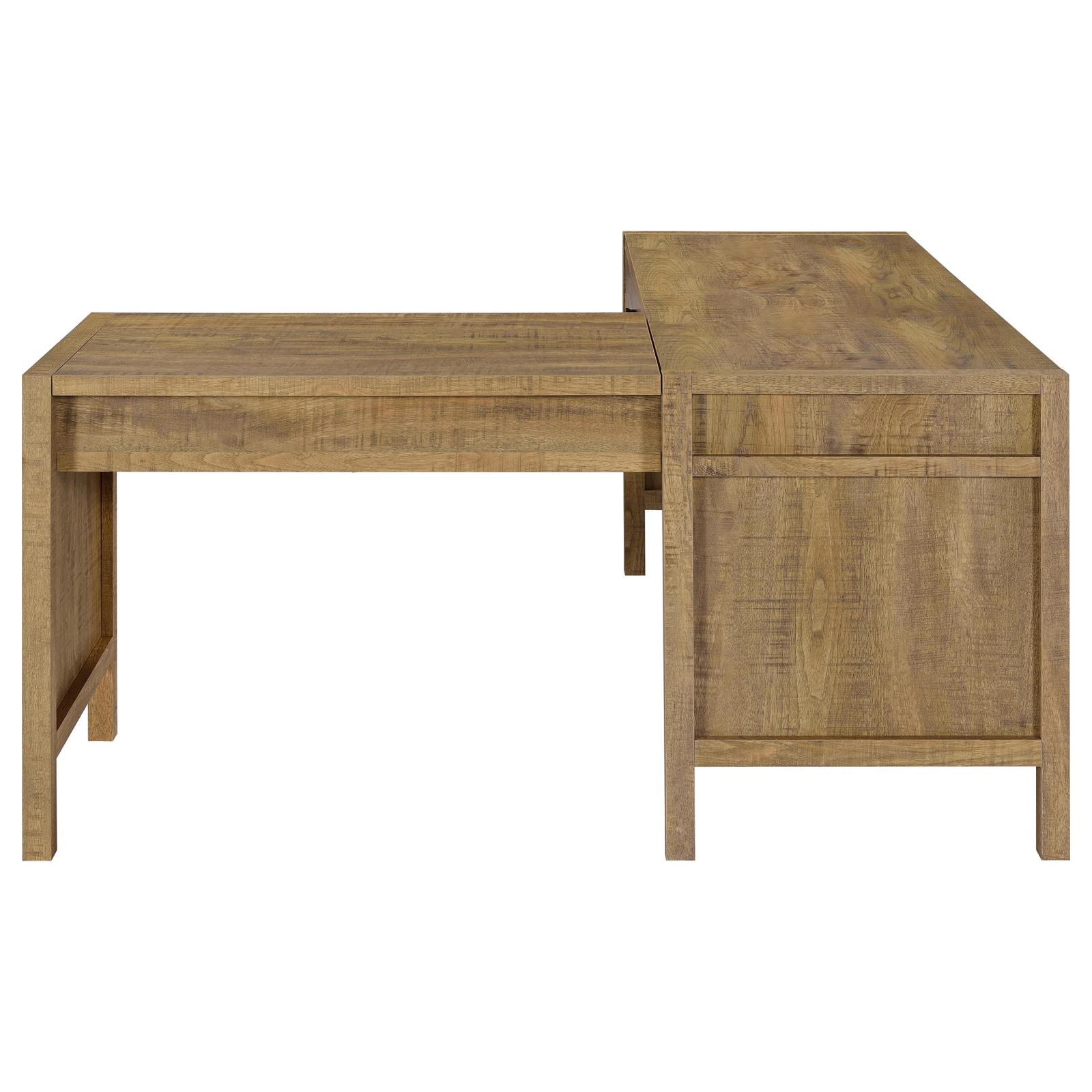 Hogan 1-drawer Lift Top L-shape Computer Writing Desk Mango - Image 8