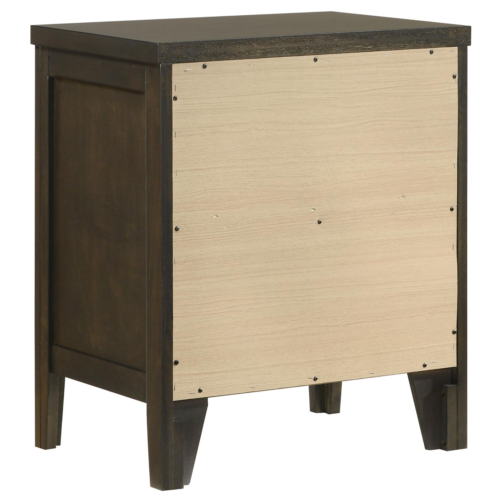 Wilkes Transitional 2-Drawer Nightstand with Metal Knobs Dark Cocoa - Image 6
