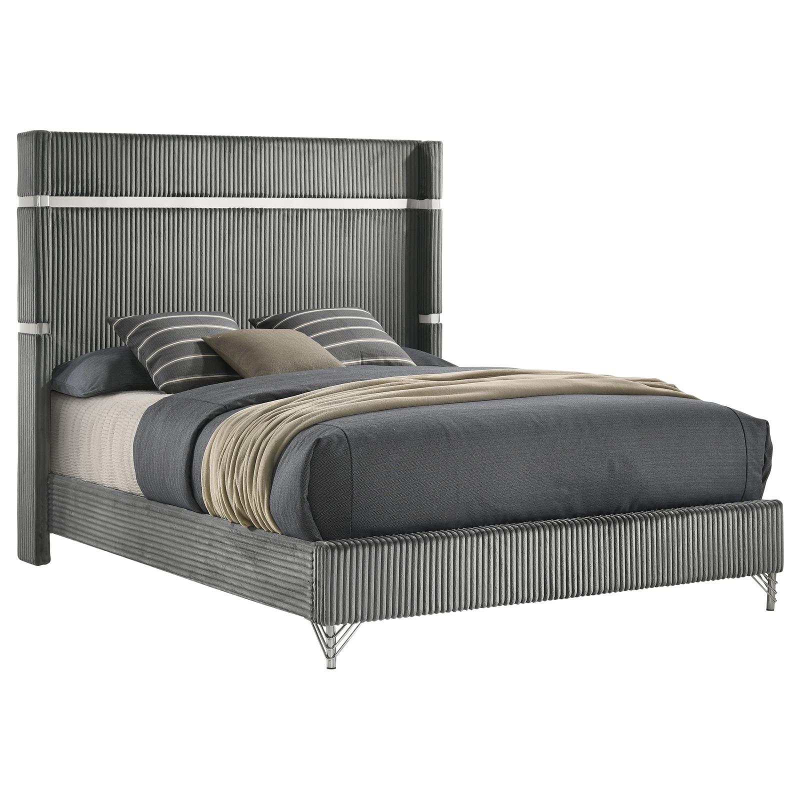 Lucia 61-inch Upholstered Eastern King Wingback Bed - Image 10
