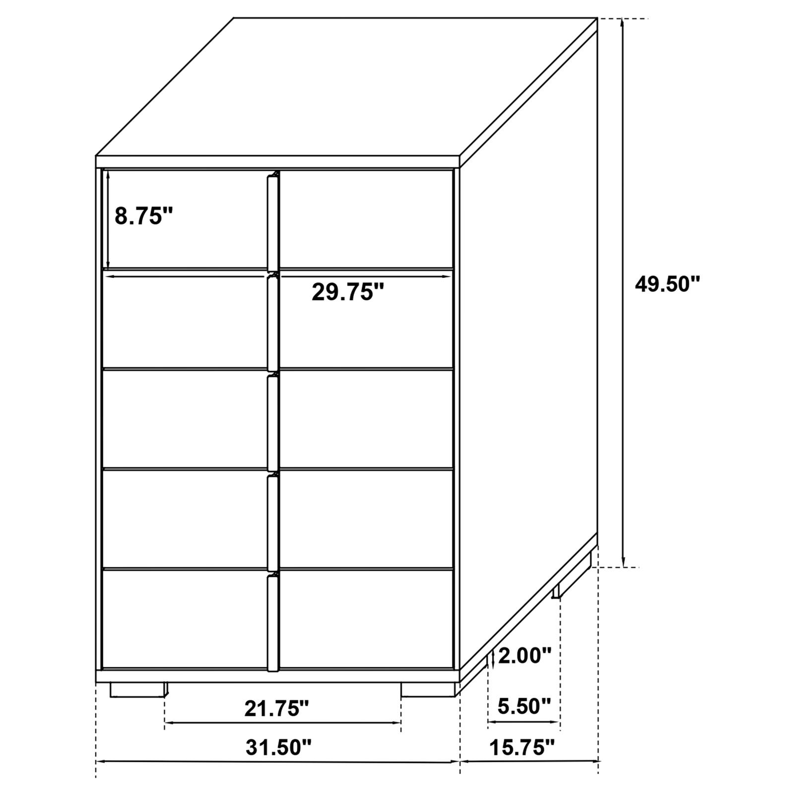 Marceline 5-drawer Bedroom Chest - Image 12