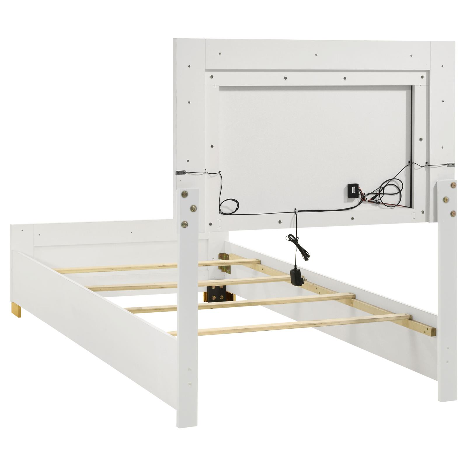 Marceline Wood Twin LED Panel Bed - Image 12