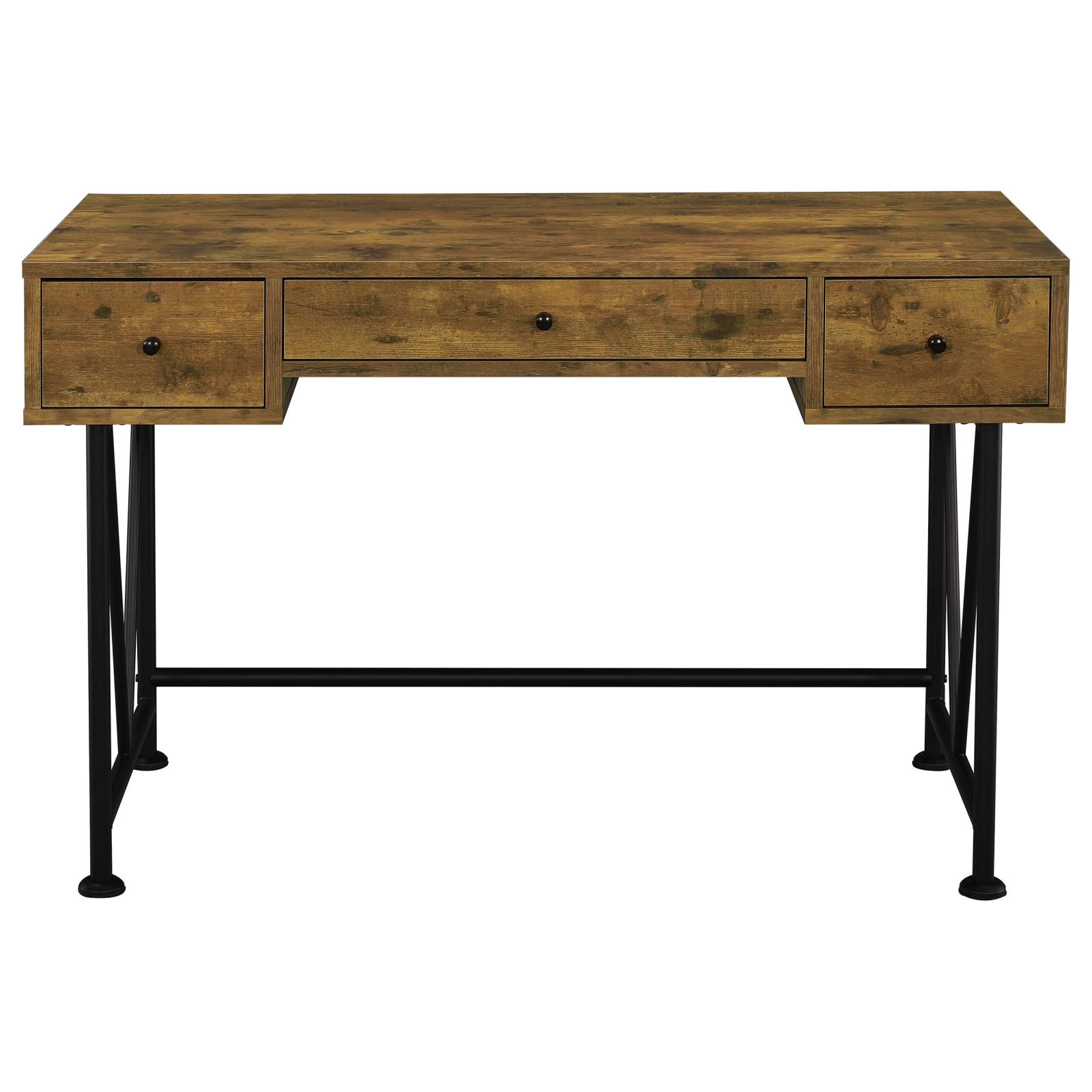 Analiese 2-piece Computer Desk Bookcase Set Rustic Nutmeg - Image 7