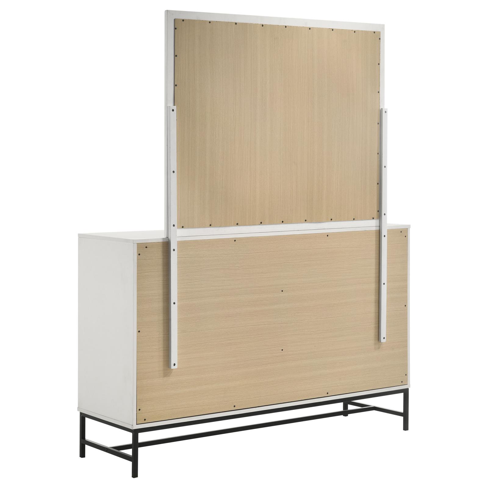 Sonora 6-drawer Dresser with Mirror White - Image 6