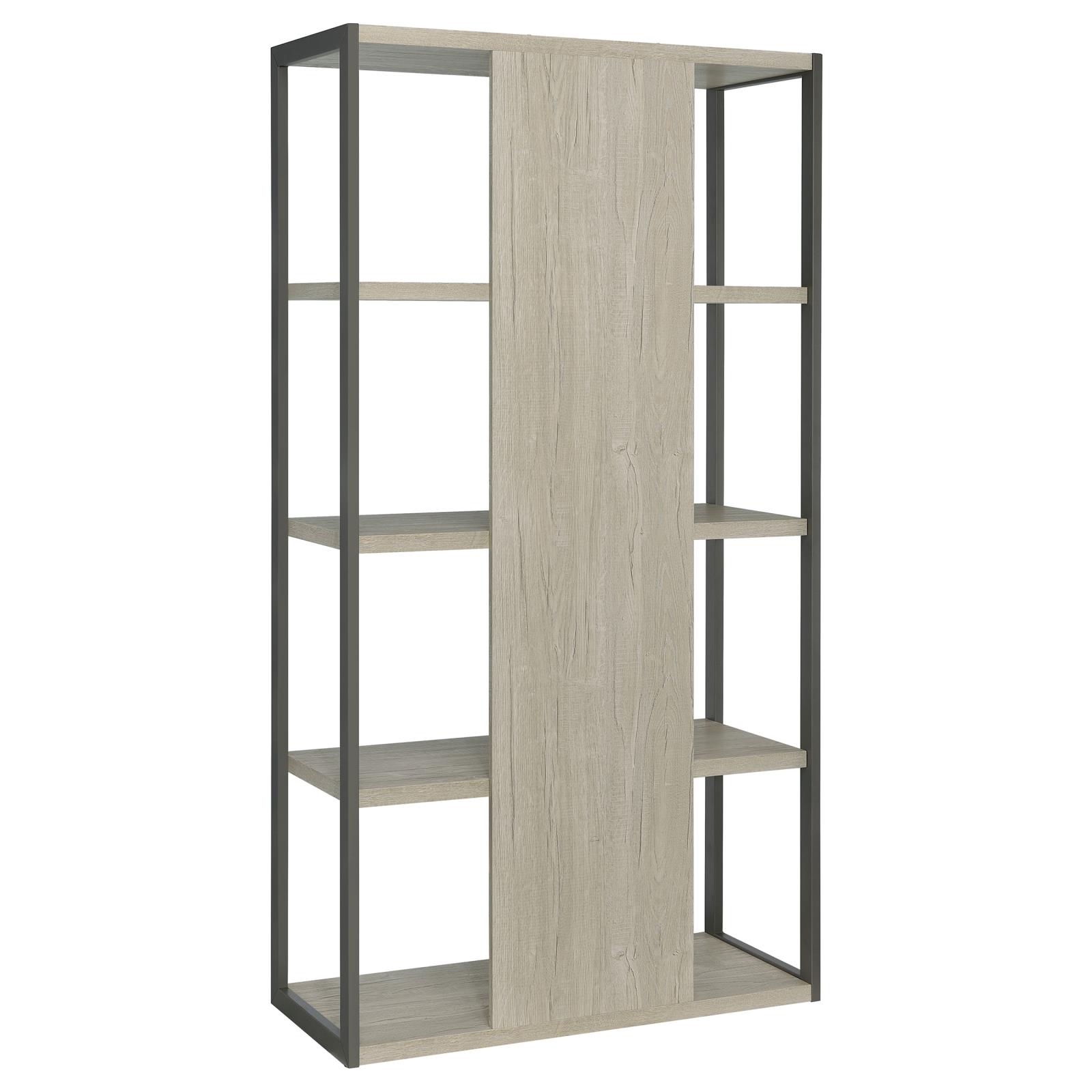 Loomis 72-inch 4-shelf Bookshelf Whitewashed Grey - Image 6