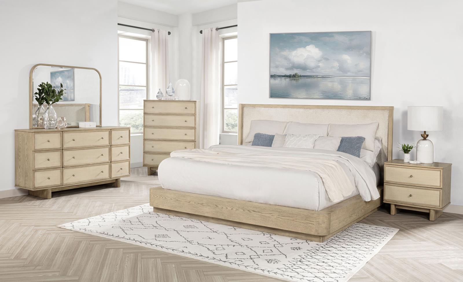 Kailani 2-drawer Nightstand Bedside Table Beige Oak - Image 16