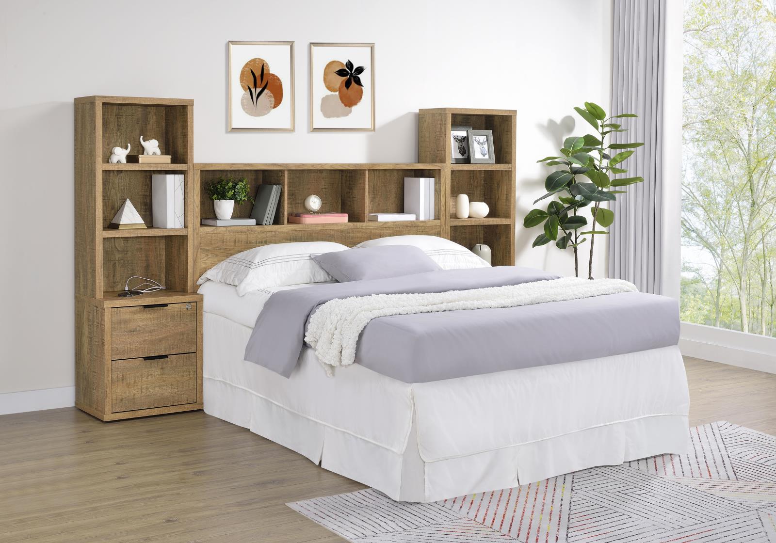 Westpark 49-inch Queen Bookcase Headboard Mango - Image 11