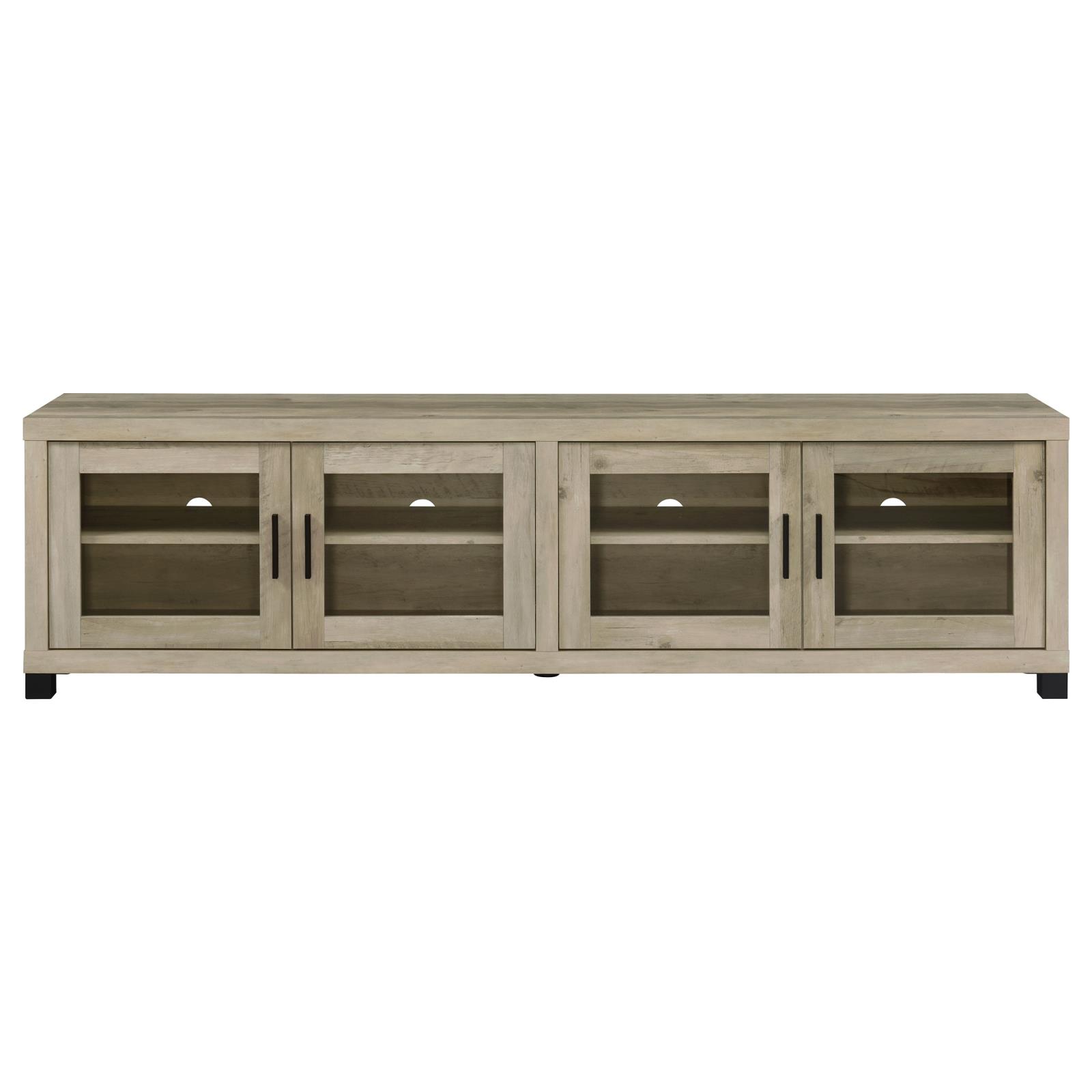 Sachin 4-door Engineered Wood 79-inch TV Stand Distressed Pine - Image 4