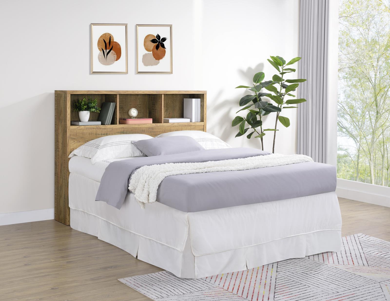 Westpark 49-inch Queen Bookcase Headboard Mango - Image 2