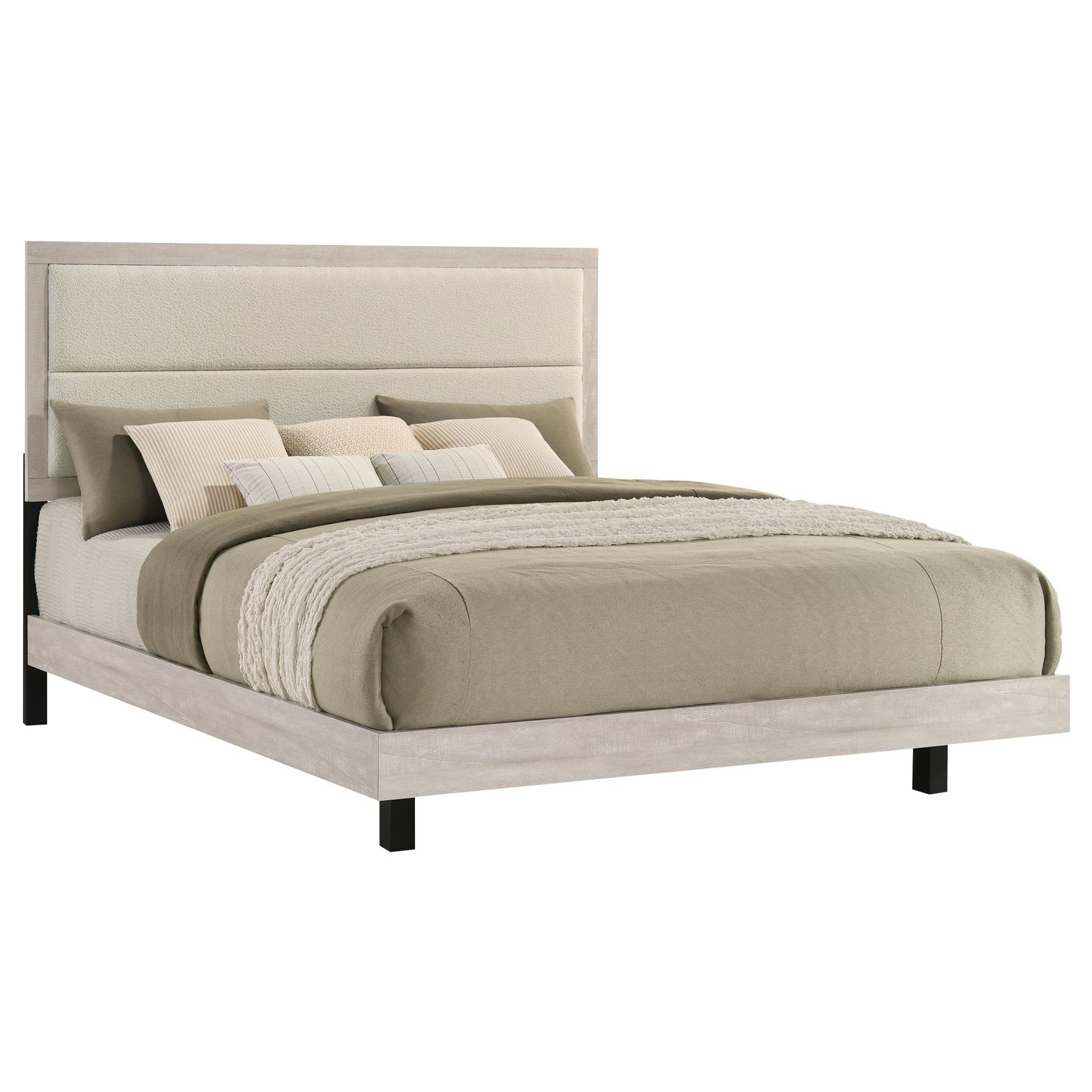 Trenton 54-inch Wood Eastern King Panel Bed Rustic Cream - Image 3