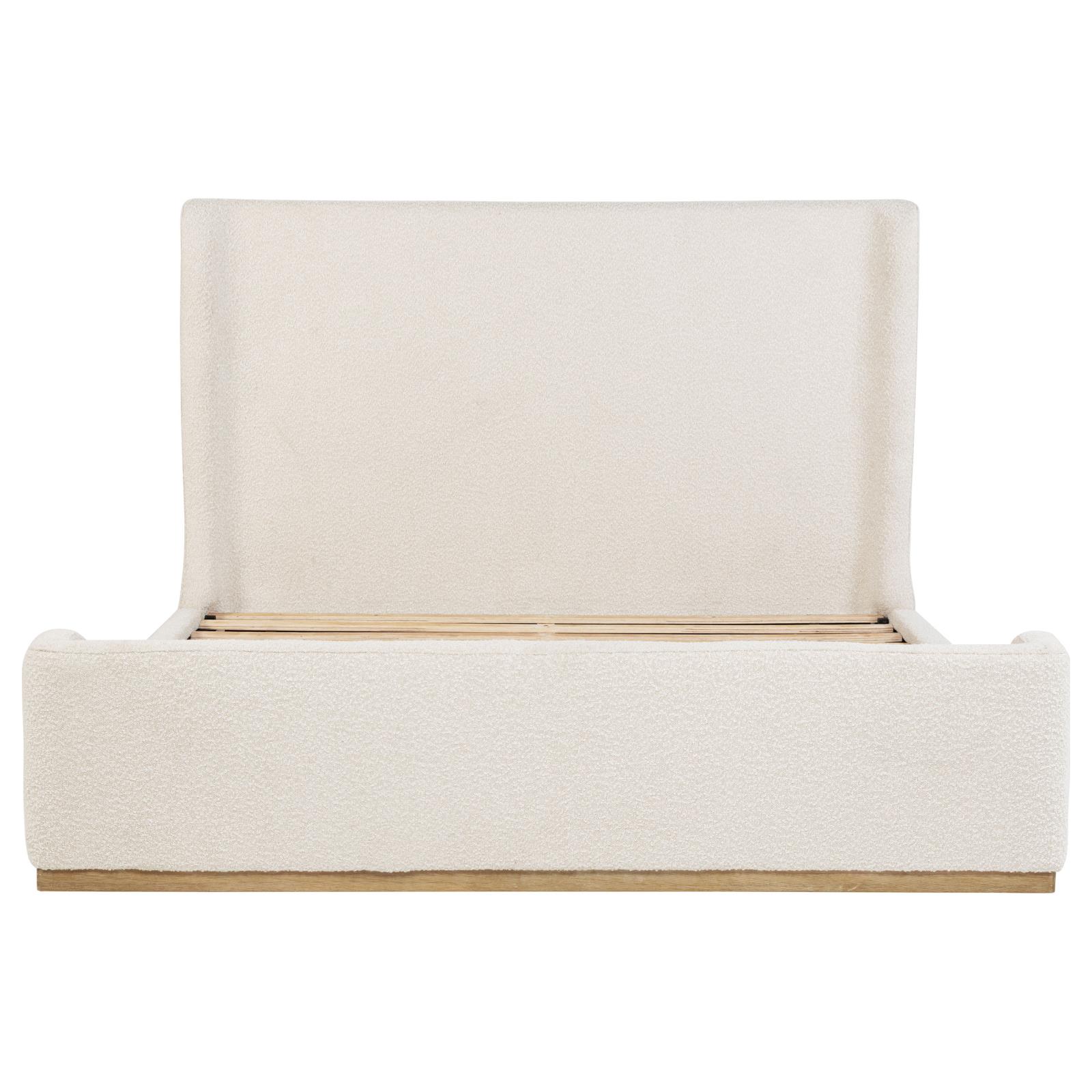 Nala Eastern King Bouclé Upholstered Platform Bed Cream - Image 4