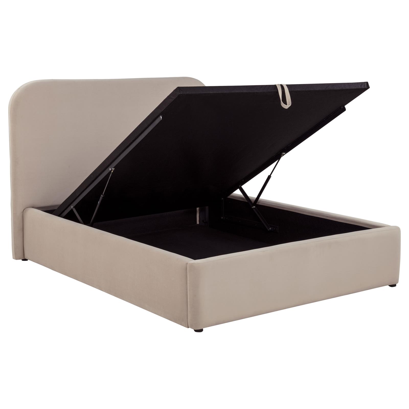 Anders Upholstered Full Storage Lift Platform Bed