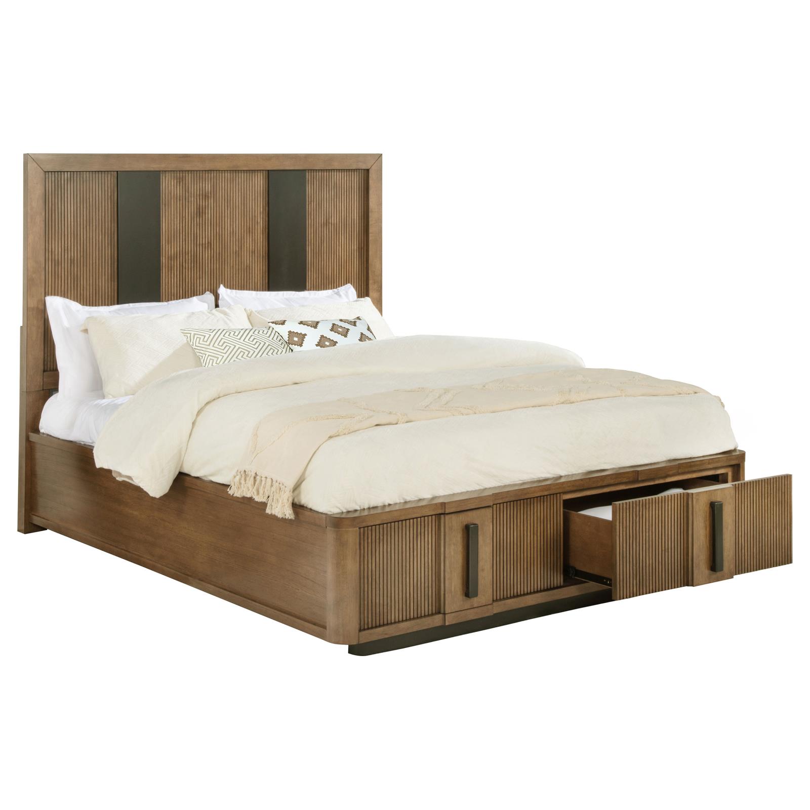 Terrace 2-drawer Queen Storage Bed Ash Brown - Image 3