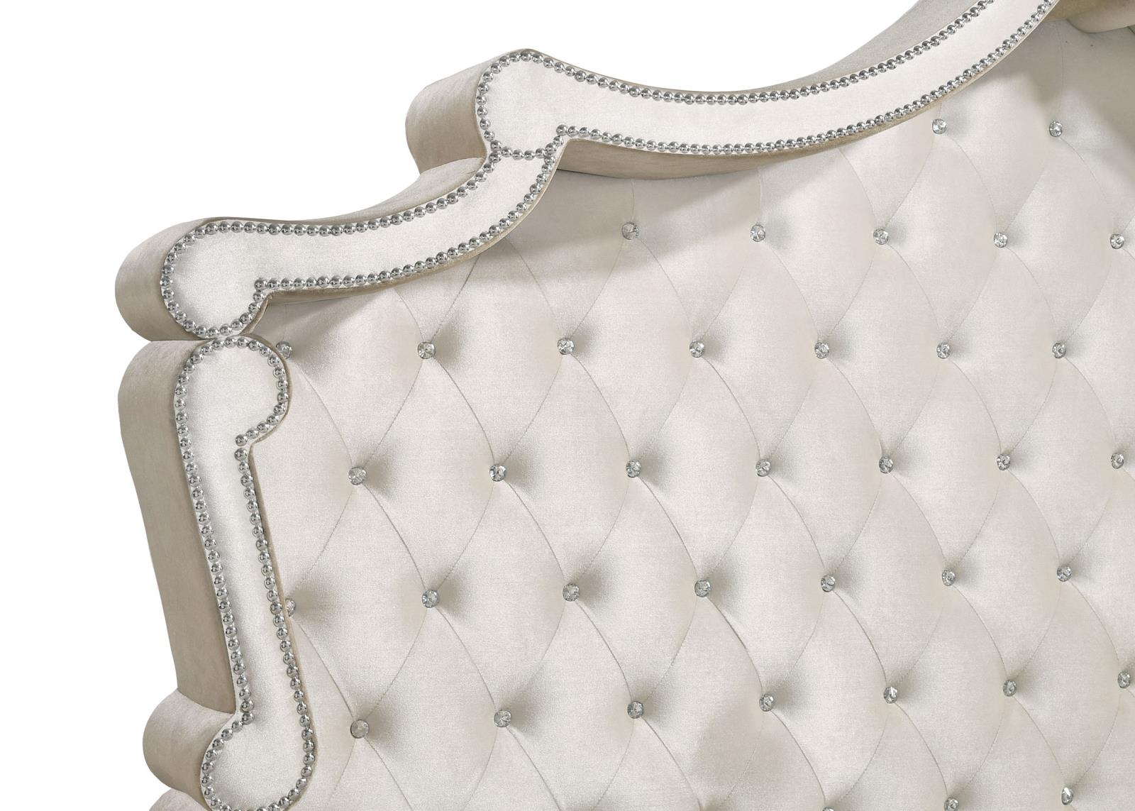 Antonella Upholstered Queen Panel Bed Ivory and Camel - Image 3