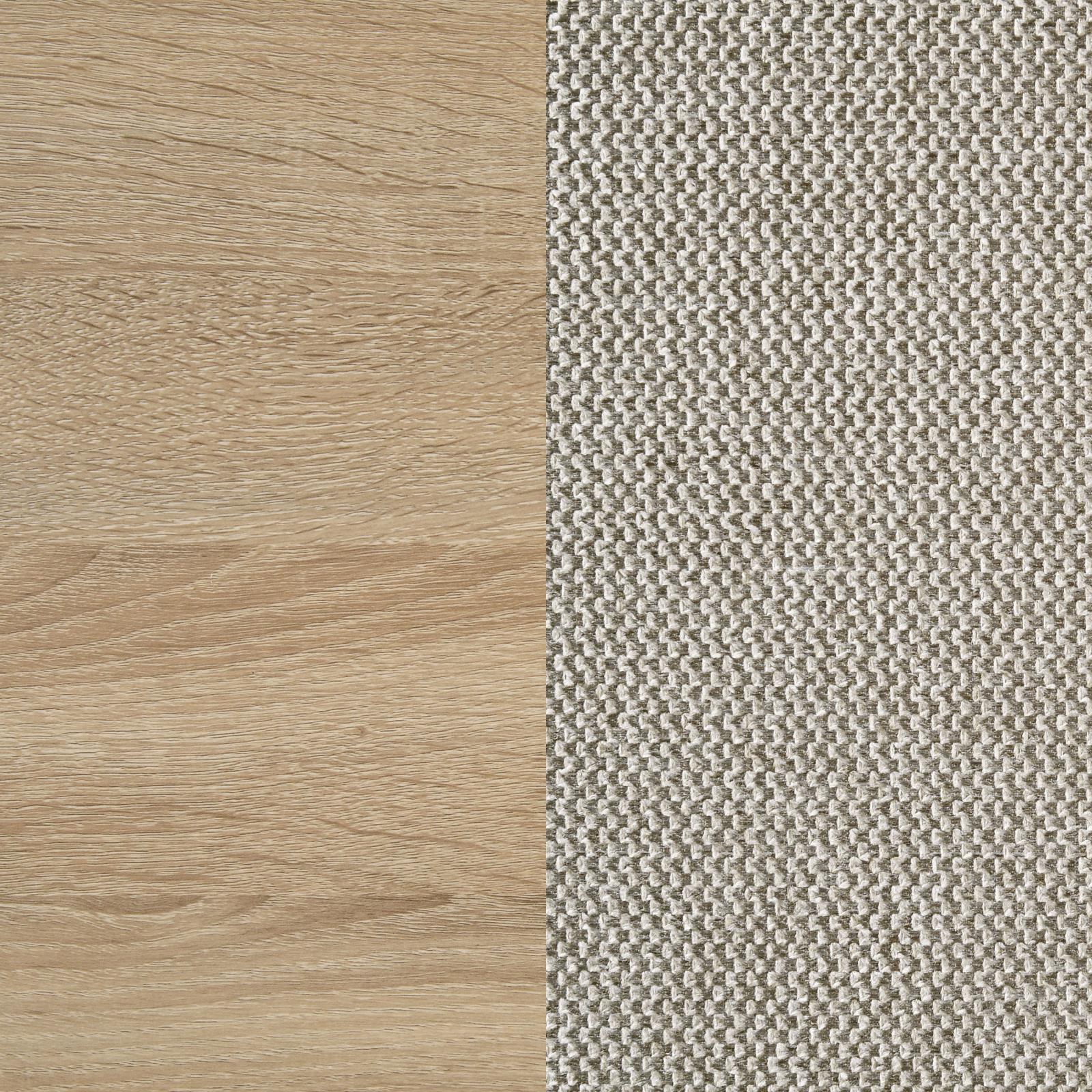 Arielle Eastern King Upholstered Bookcase Bed Light Tan and Light Oak - Image 13