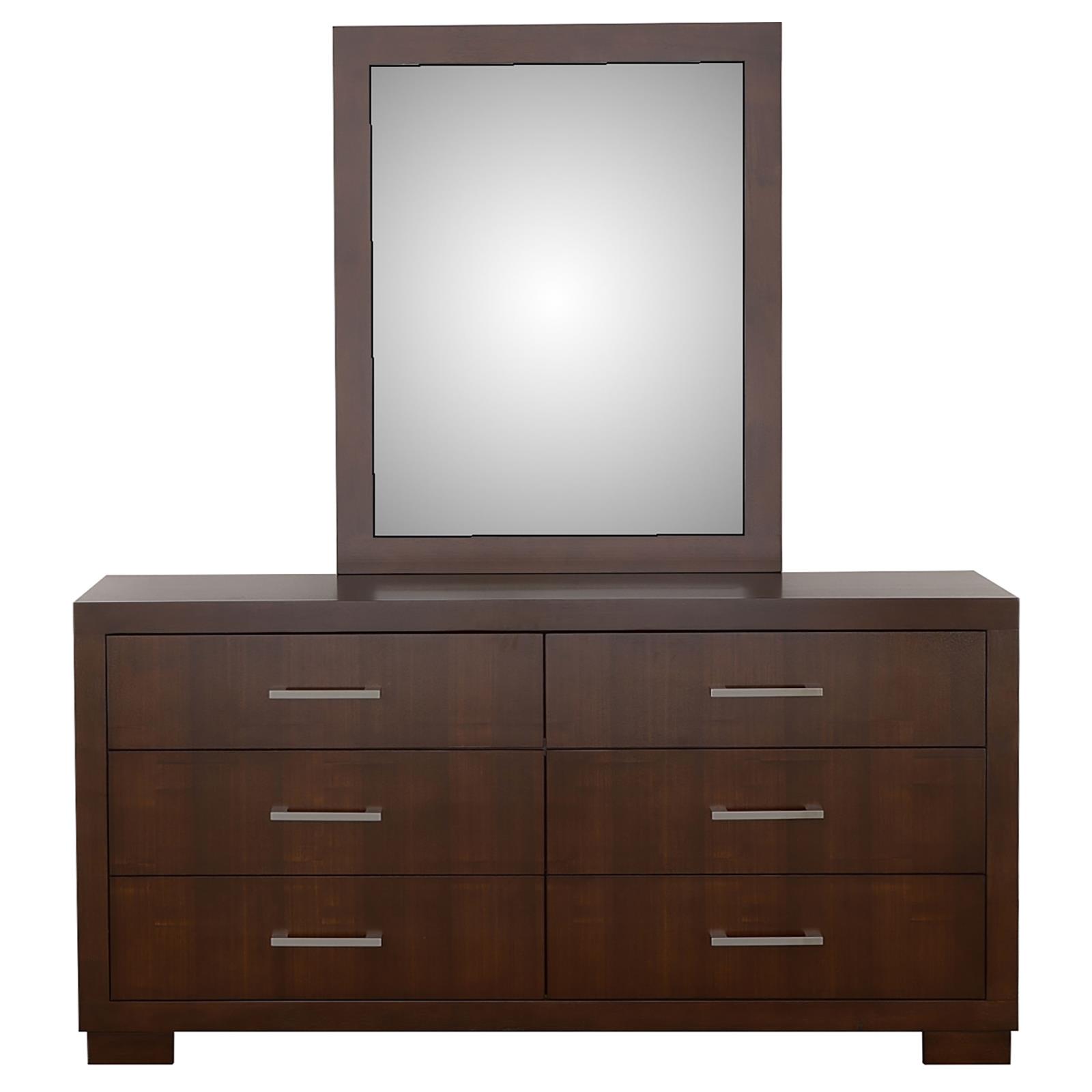Jessica 6-drawer Dresser with Mirror Cappuccino - Image 3